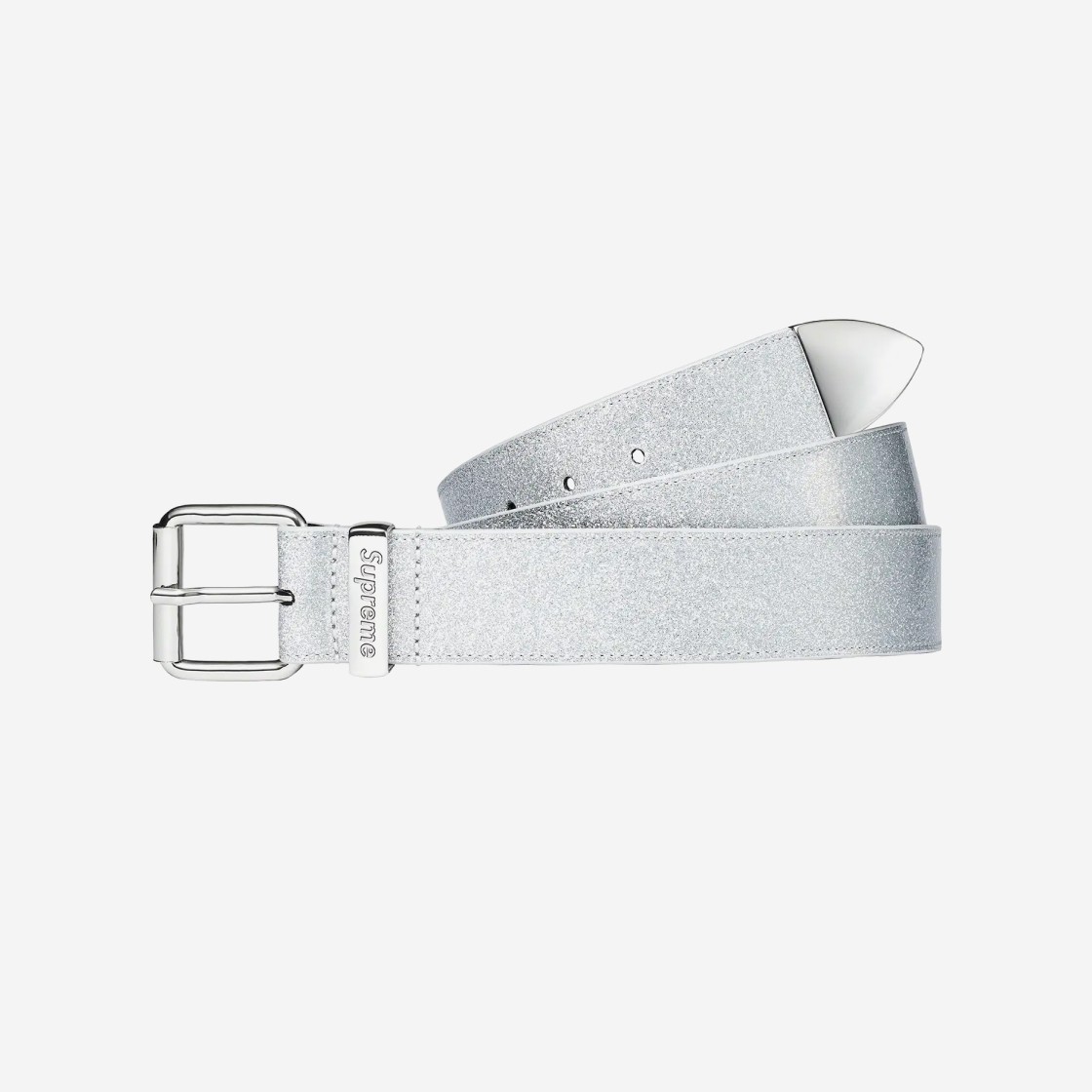 Supreme Glitter Vinyl Ranger Belt Silver - 22FW 상세 이미지 1