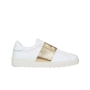 Valentino Open Sneakers With Metallic Band White Platinum