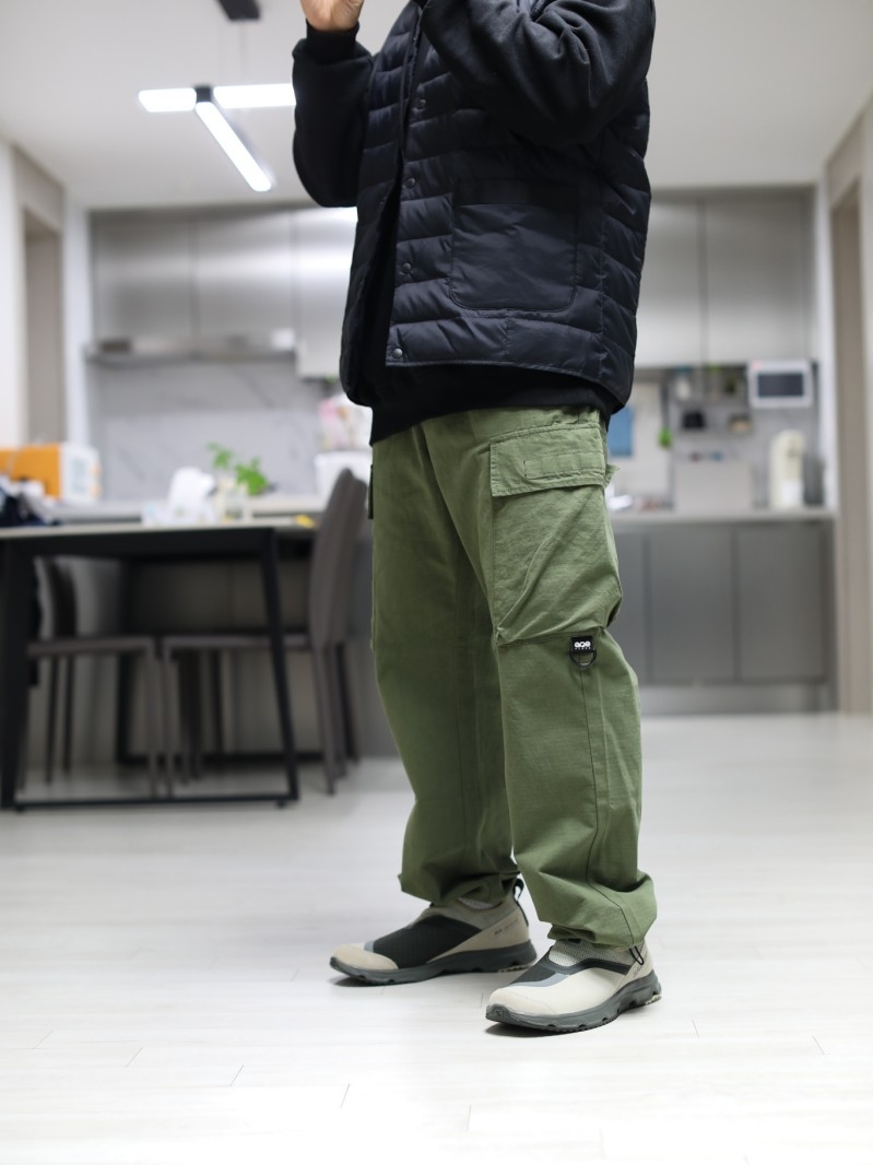 Salomon RX Snug Moss Gray 착용 스타일