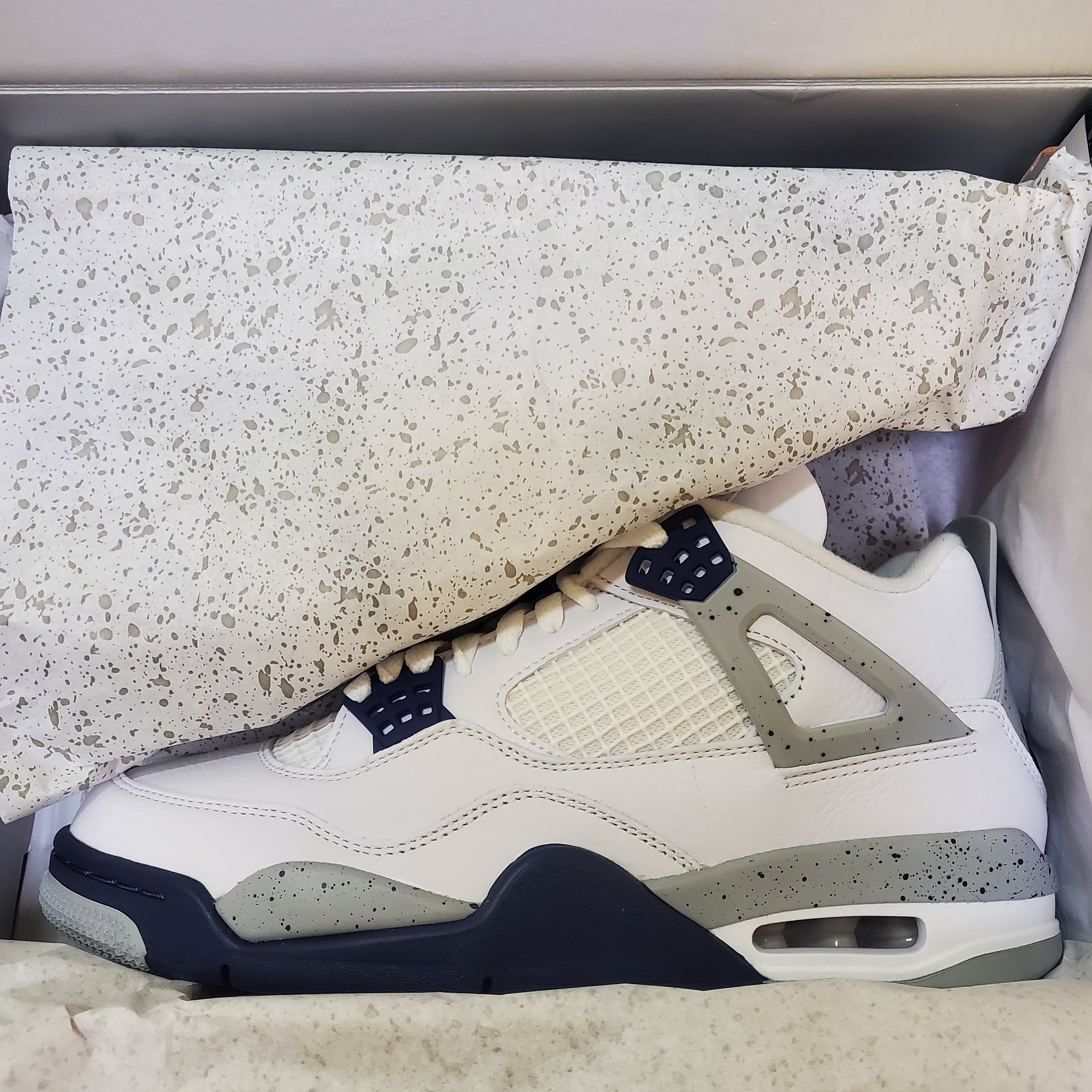 Jordan 4 Retro Midnight Navy 착용 스타일 - 1