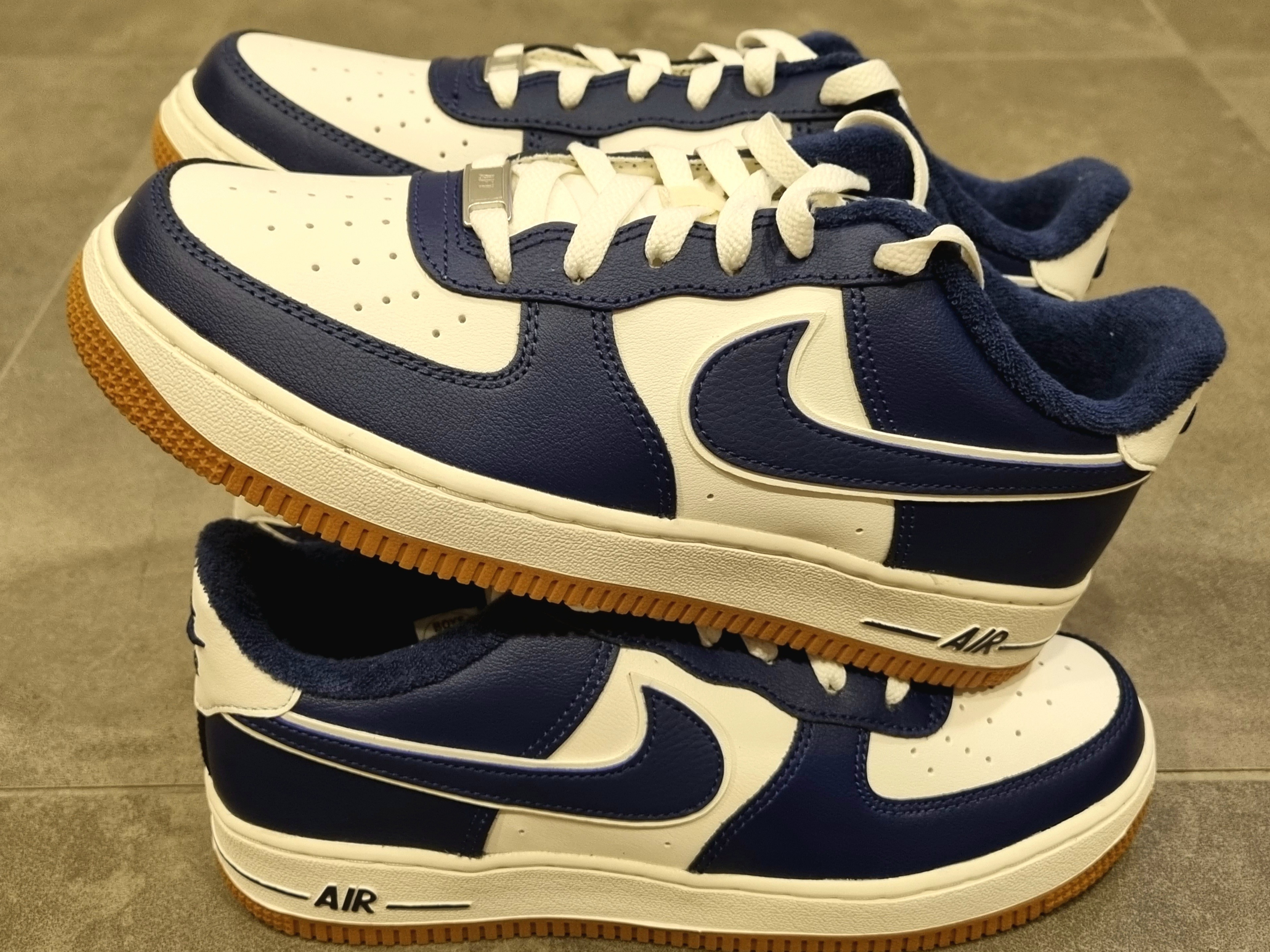 (GS) Nike Air Force 1 LV8 3 Midnight Navy 착용 스타일 - 5
