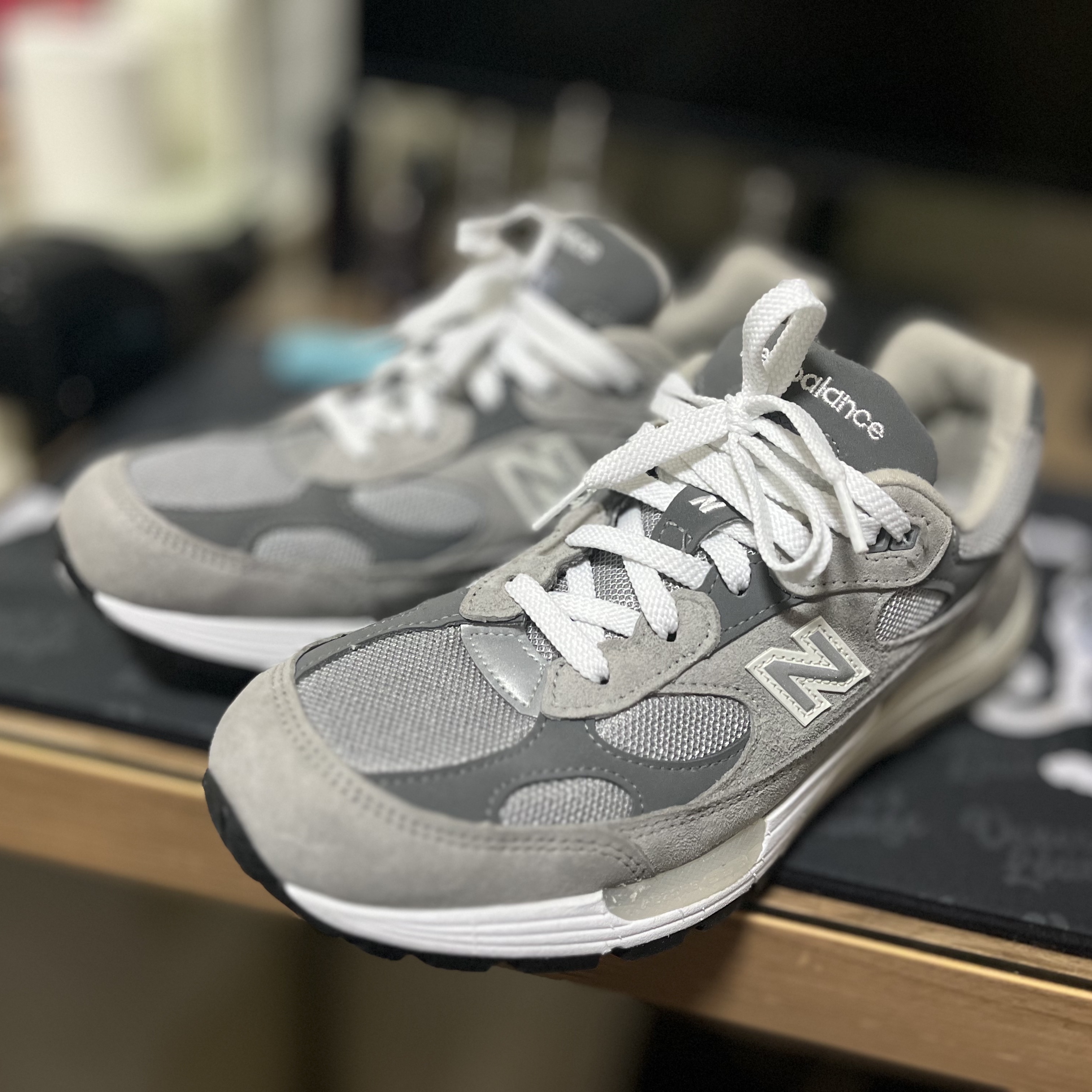 New Balance 992 Made in USA Grey - D Standard 착용 스타일