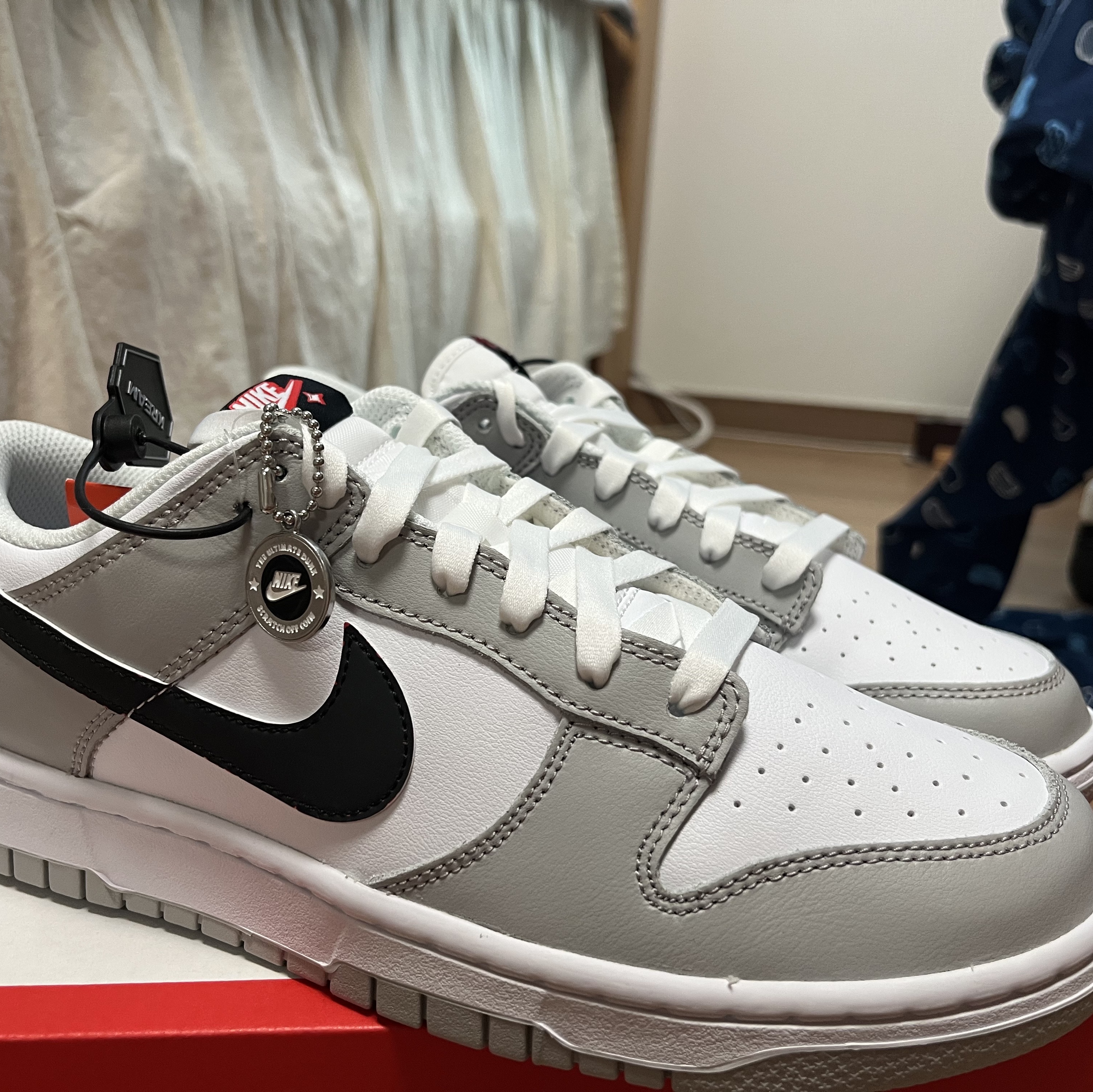 Nike Dunk Low Retro SE Jackpot Grey Fog 착용 스타일 - 2
