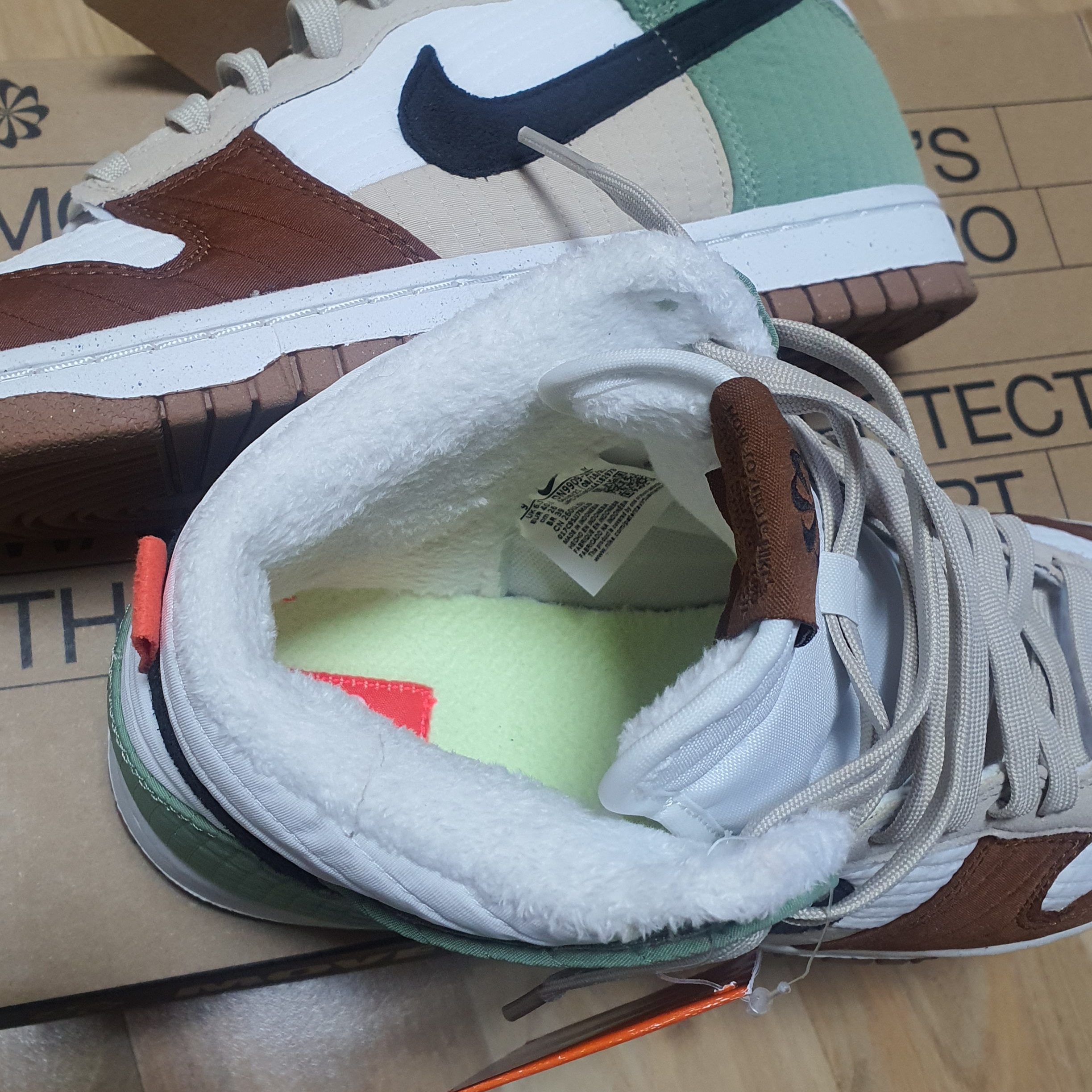 (W) Nike Dunk High Next Nature Summit White 착용 스타일 - 2