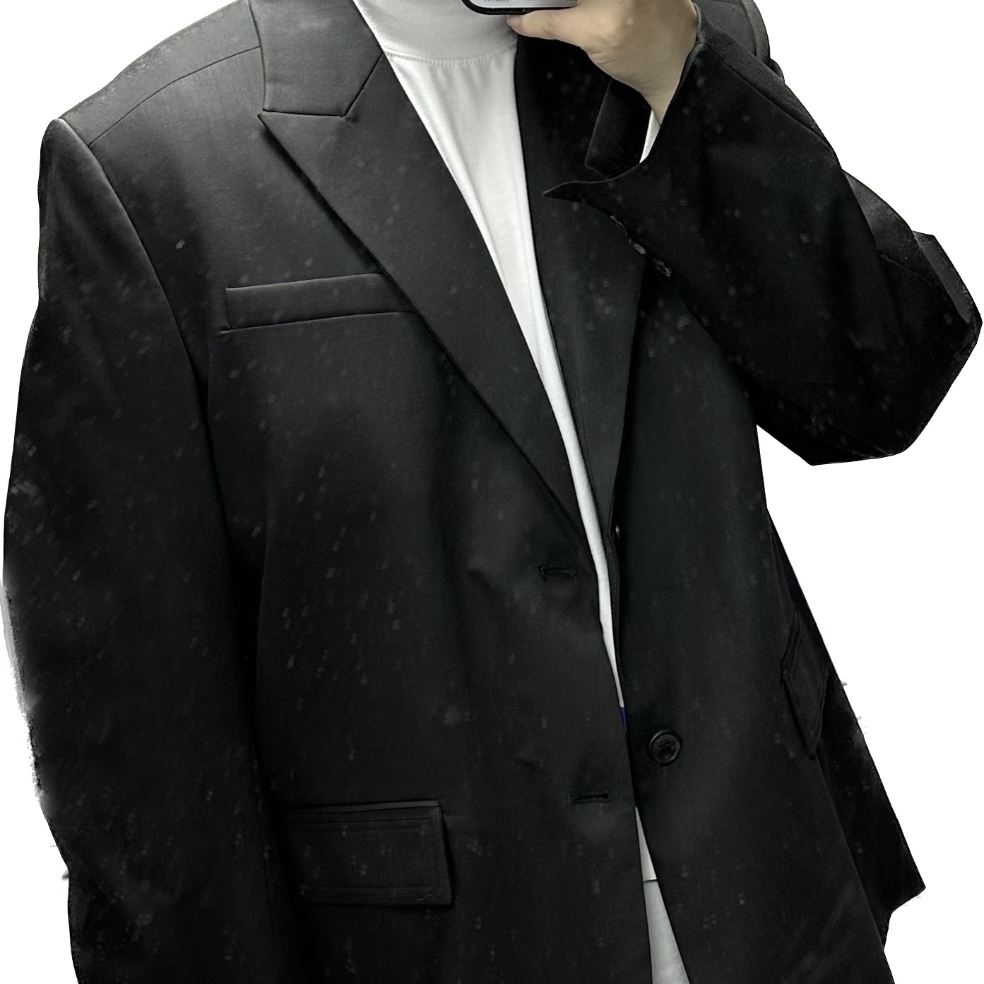 Zara x Ader Error Oversize Blazer Black 착용 스타일
