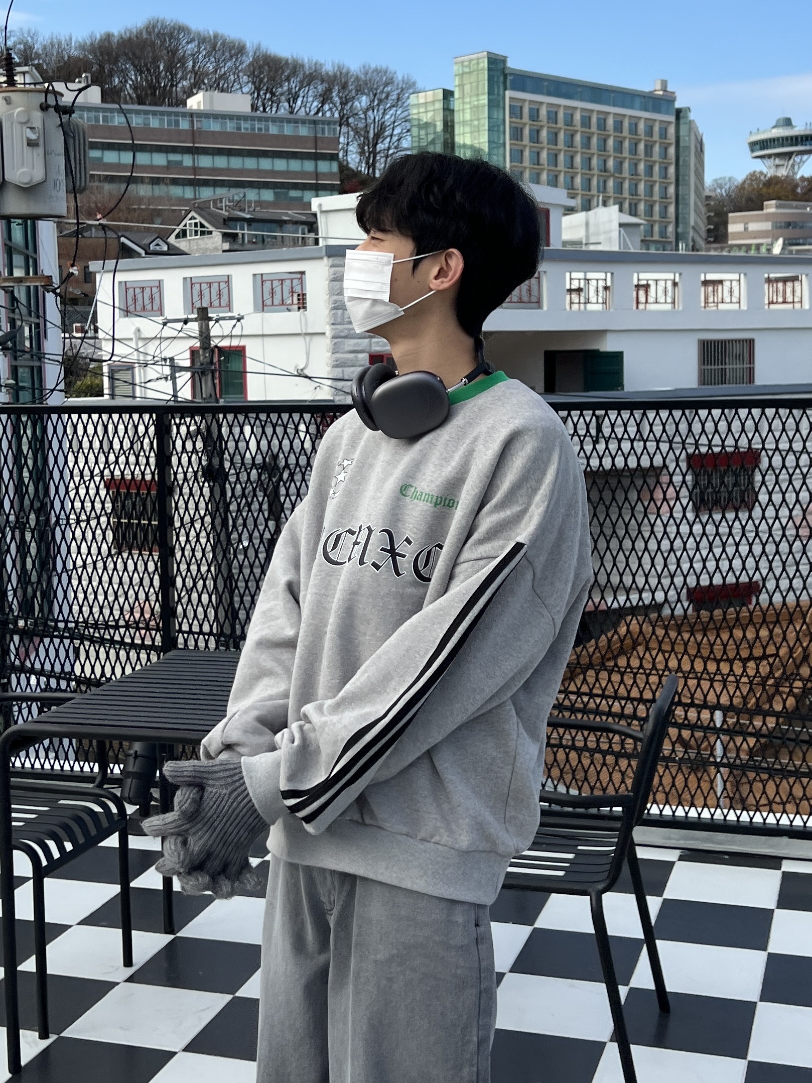 (W) New Balance 993 Made in USA Grey - B Standard, Apple AirPods Max Lightning Space Gray (Korean Ver.) 착용 스타일 - 5