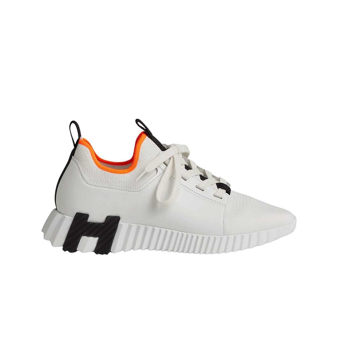 (W) 에르메스 디파트 스니커즈 니트 카프스킨 & 블랑((W) Hermes Depart Sneakers Knit Calfskin & Blanc) - 1