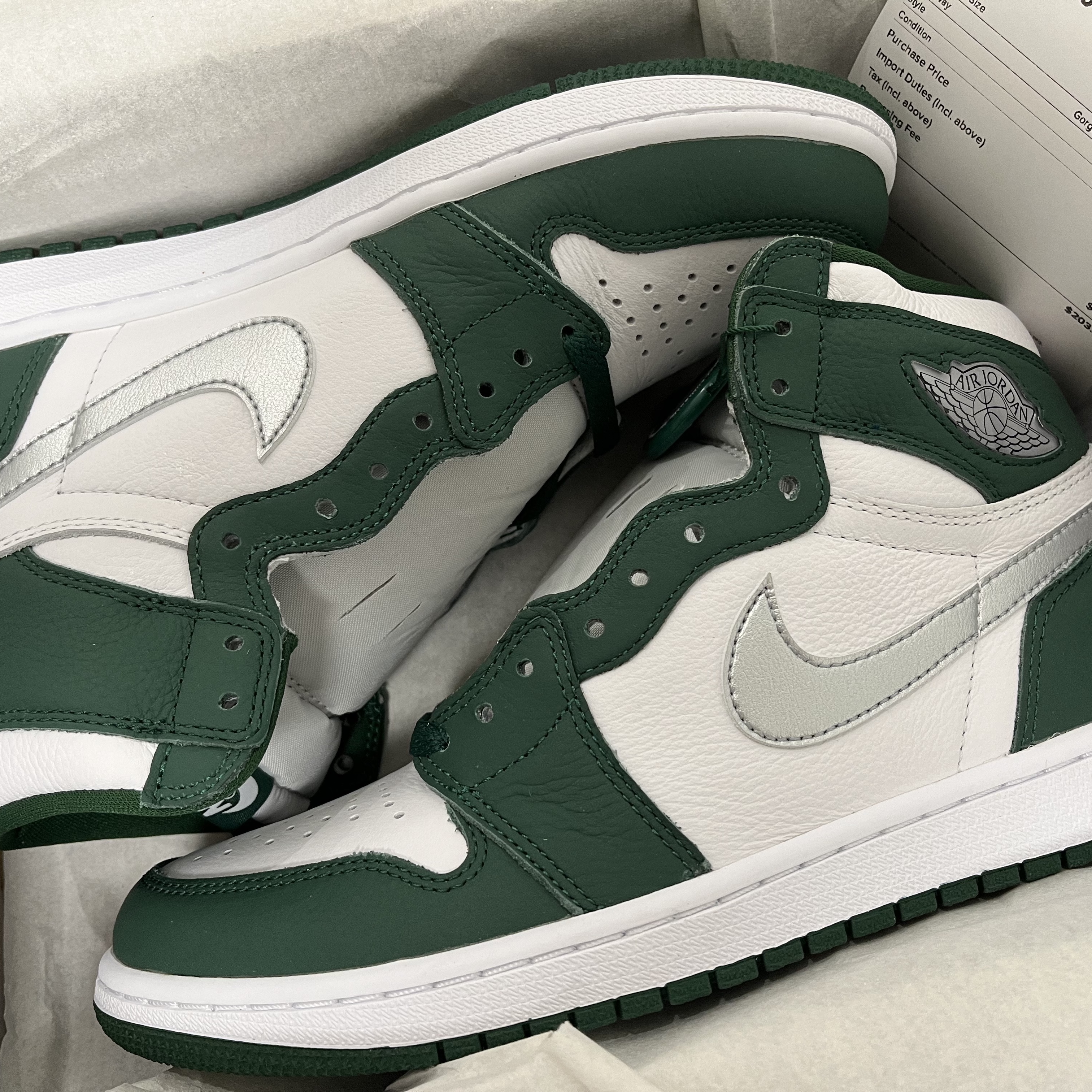 Jordan 1 Retro High OG Gorge Green 착용 스타일 - 3