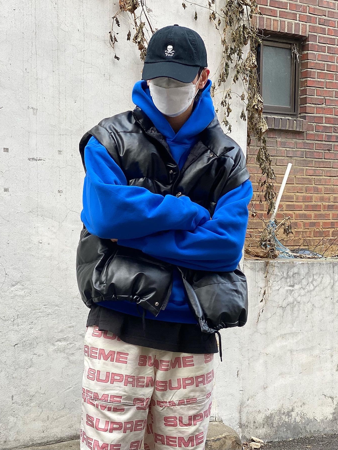 Nike x Peaceminusone Air Force 1 Low Para-Noise, Yeezy Gap Hoodie Blue 착용 스타일 - 5