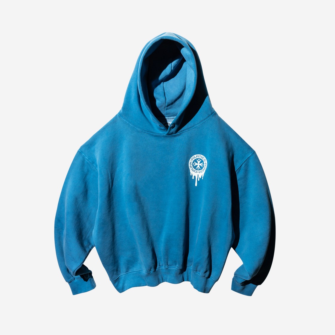 [KREAM 단독] Punch Drunk Parties Kream Garment Dyed Hoodie Blue 상세 이미지 1