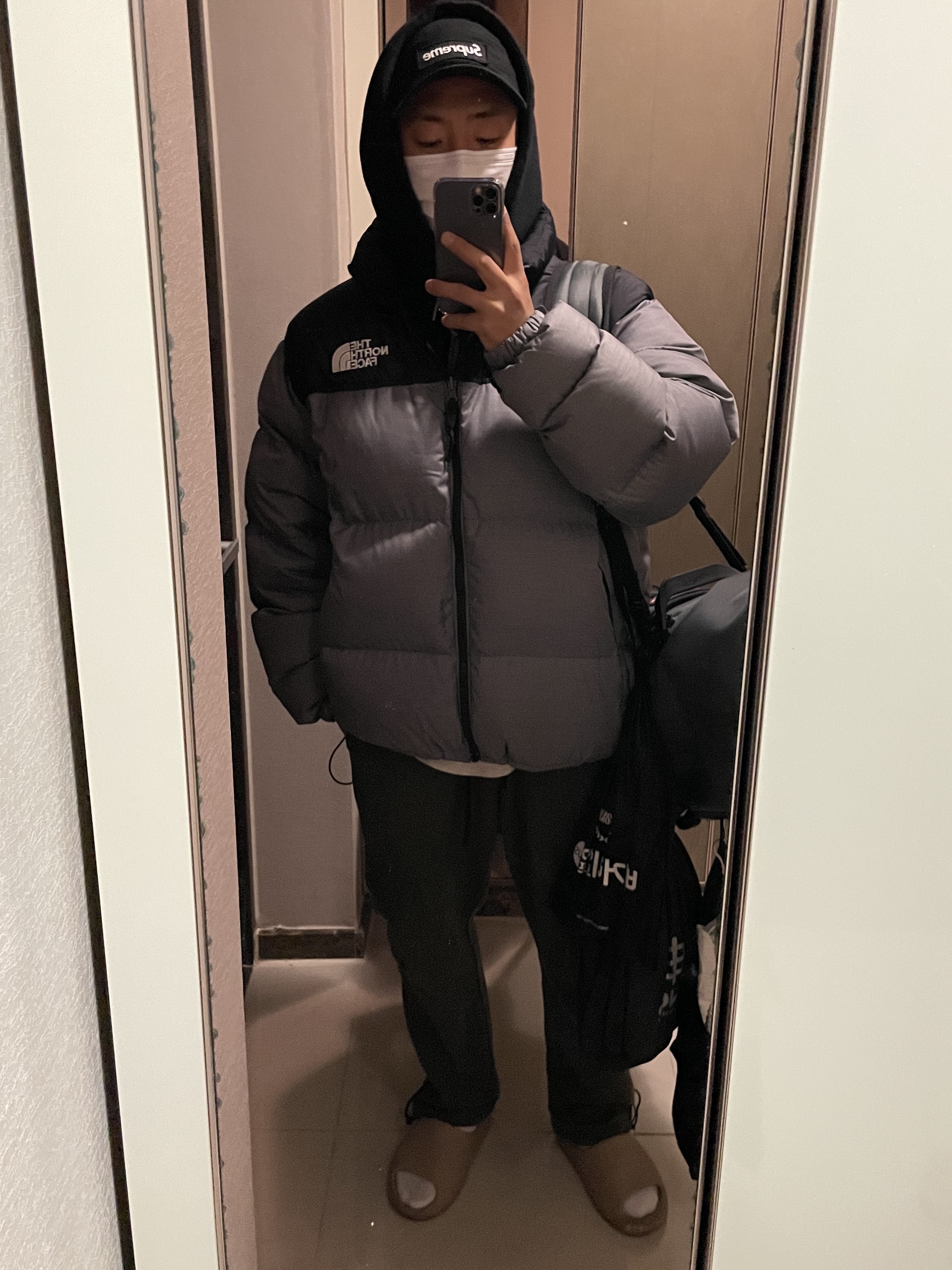 Supreme Military Camp Cap Black - 21SS, Adidas Yeezy Slide Pure 착용 스타일