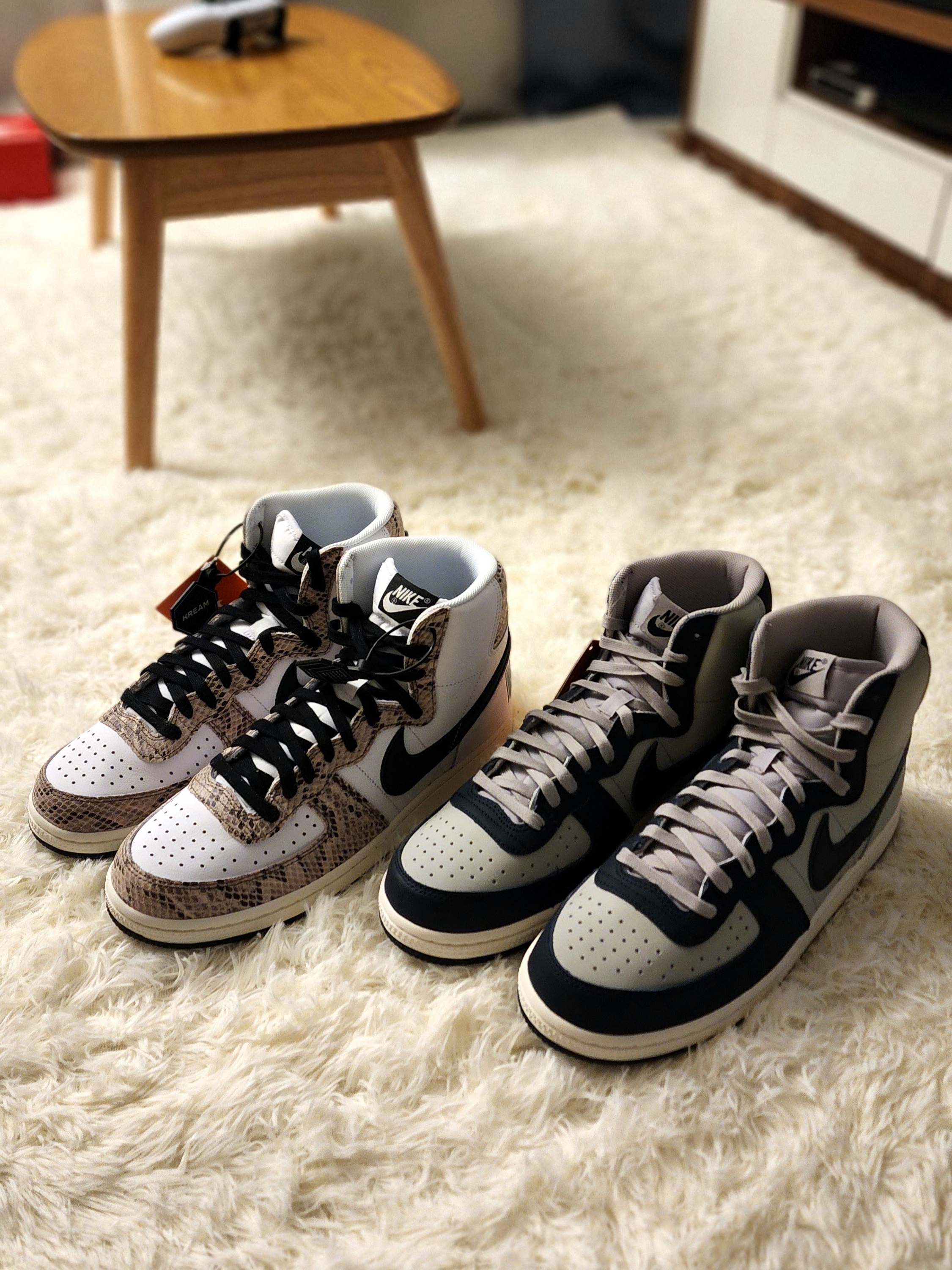 Nike Terminator High Cocoa Snake, Nike Terminator High Granite and Dark Obsidian 착용 스타일 - 1