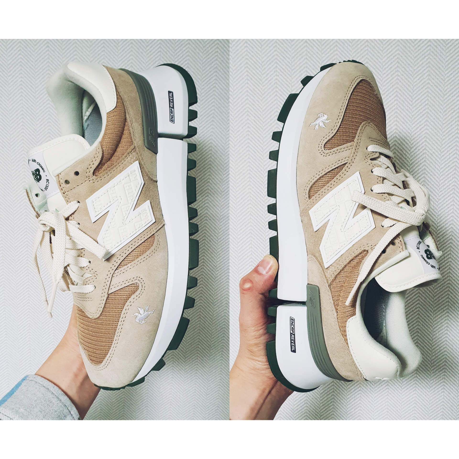 New Balance x Kith R_C 1300 10th Anniversary White Pepper 착용 스타일