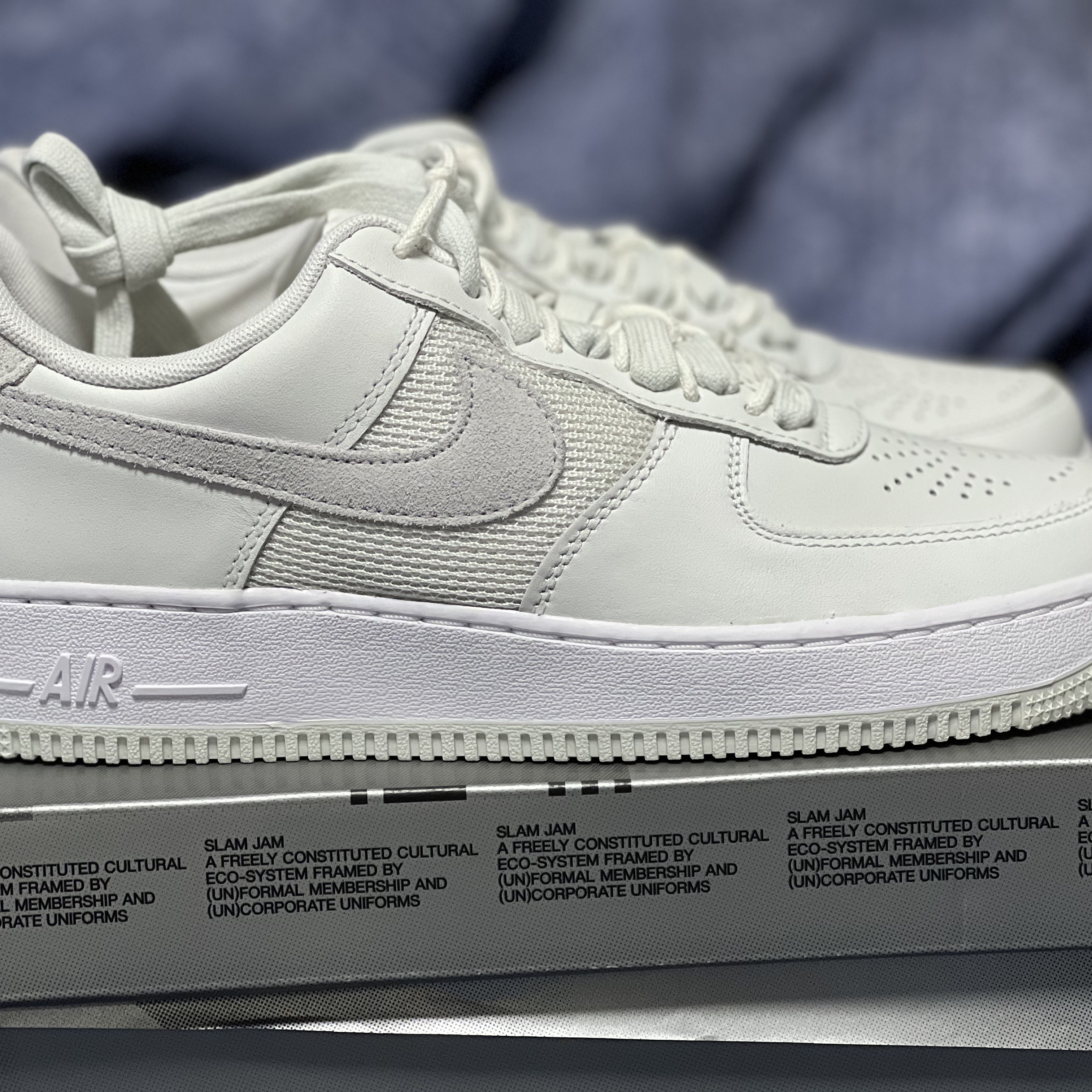 Nike x Slam Jam Air Force 1 Low SP Summit White 착용 스타일 - 2