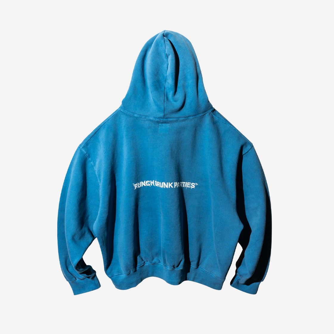 [KREAM 단독] Punch Drunk Parties Kream Garment Dyed Hoodie Blue 상세 이미지 2