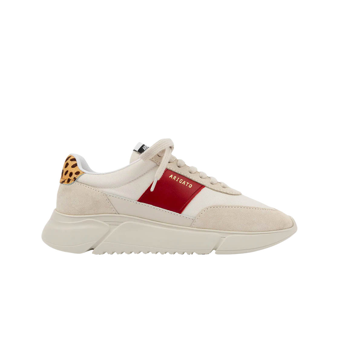 (W) 악셀 아리가토 제네시스 빈티지 러너 베이지 보르도 프린트((W) Axel Arigato Genesis Vintage Runner Beige Bordeaux Print) - 1