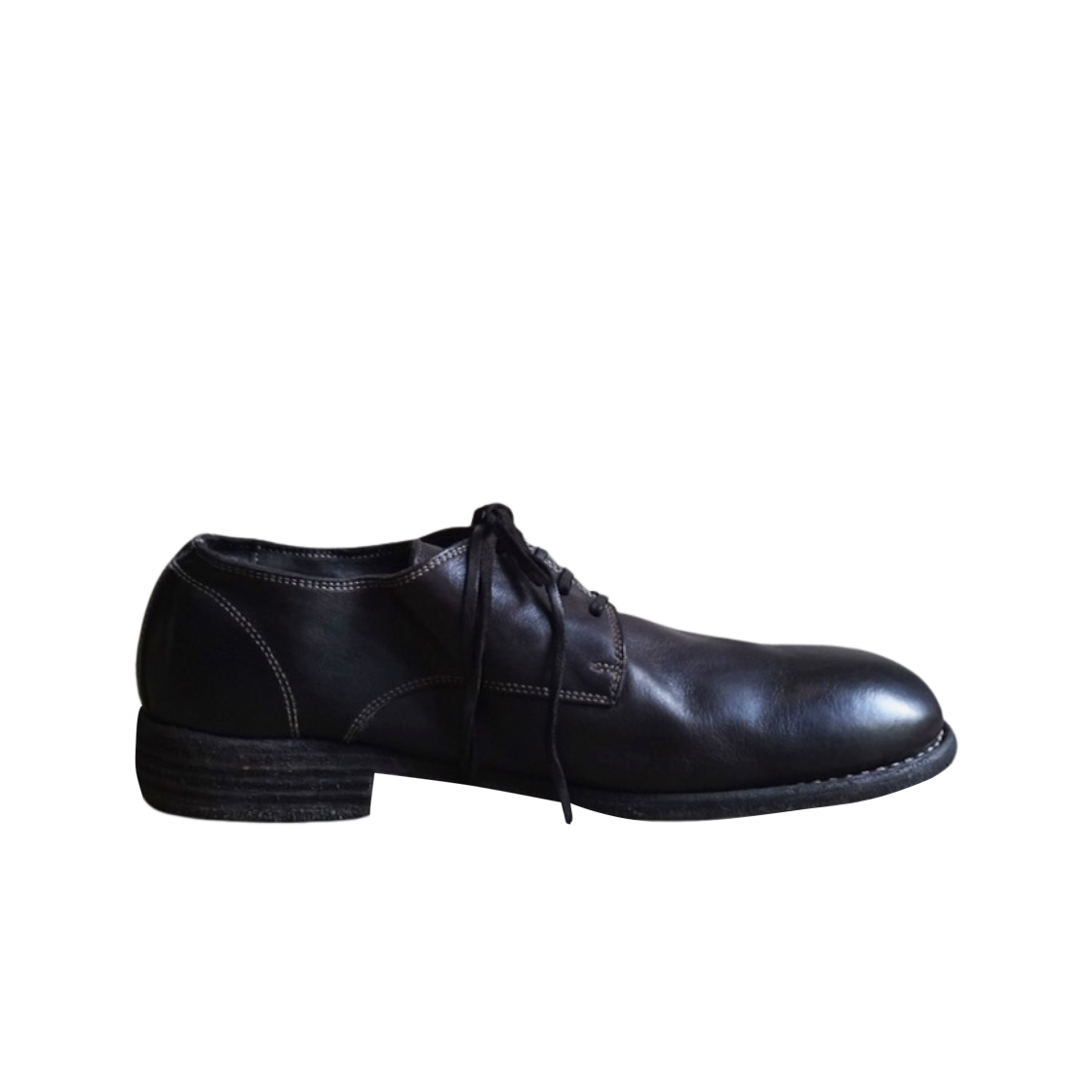 구이디 992X 홀스 풀 그레인 레더 더비 다크 브라운(Guidi 992X Horse Full Grain Leather Derby Dark Brown)