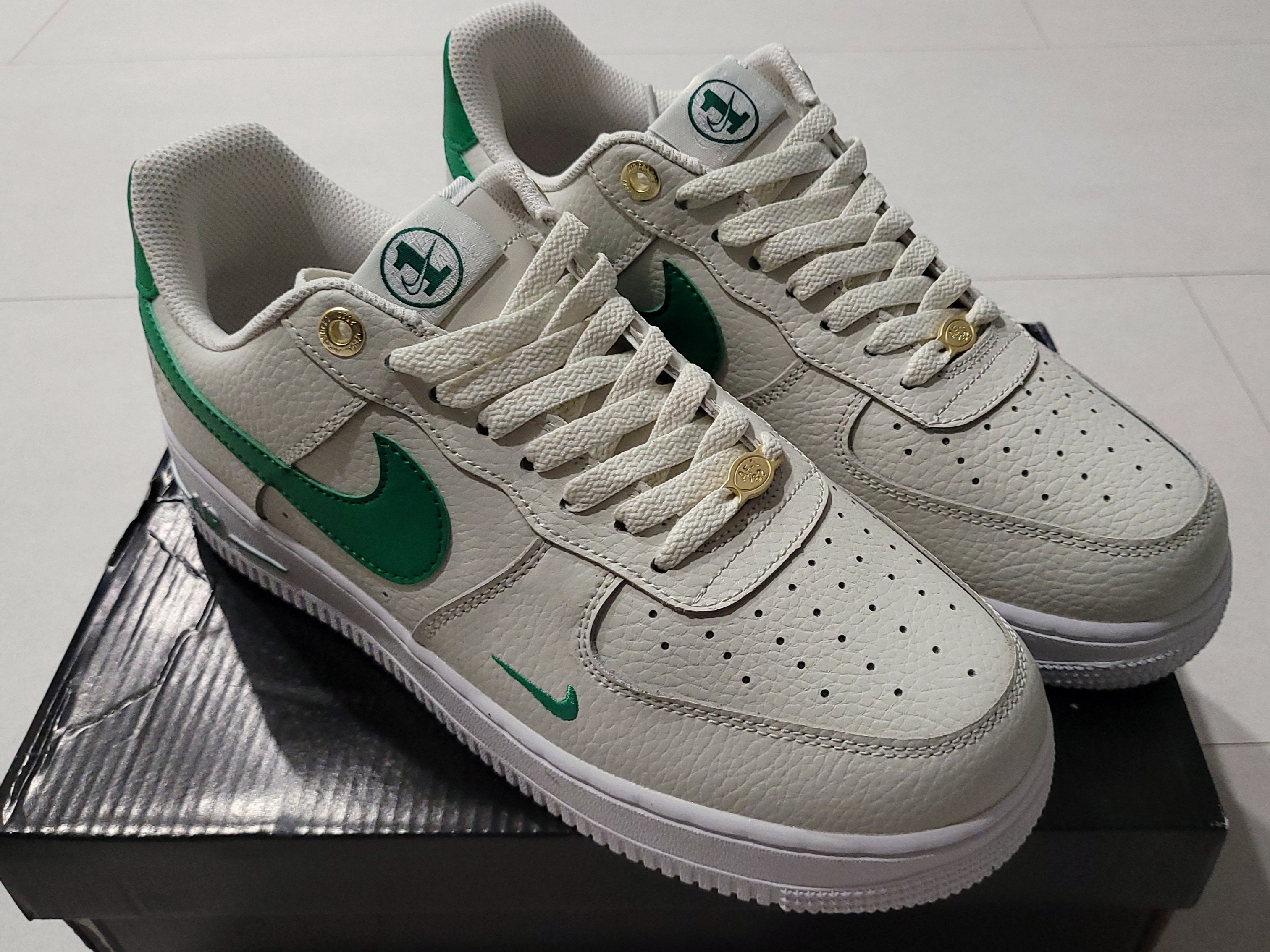 Nike Air Force 1 '07 LV8 40th Anniversary Join Forces Sail Malachite 착용 스타일