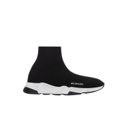 (Kids) Balenciaga Speed Trainer Recycled Knit Black White