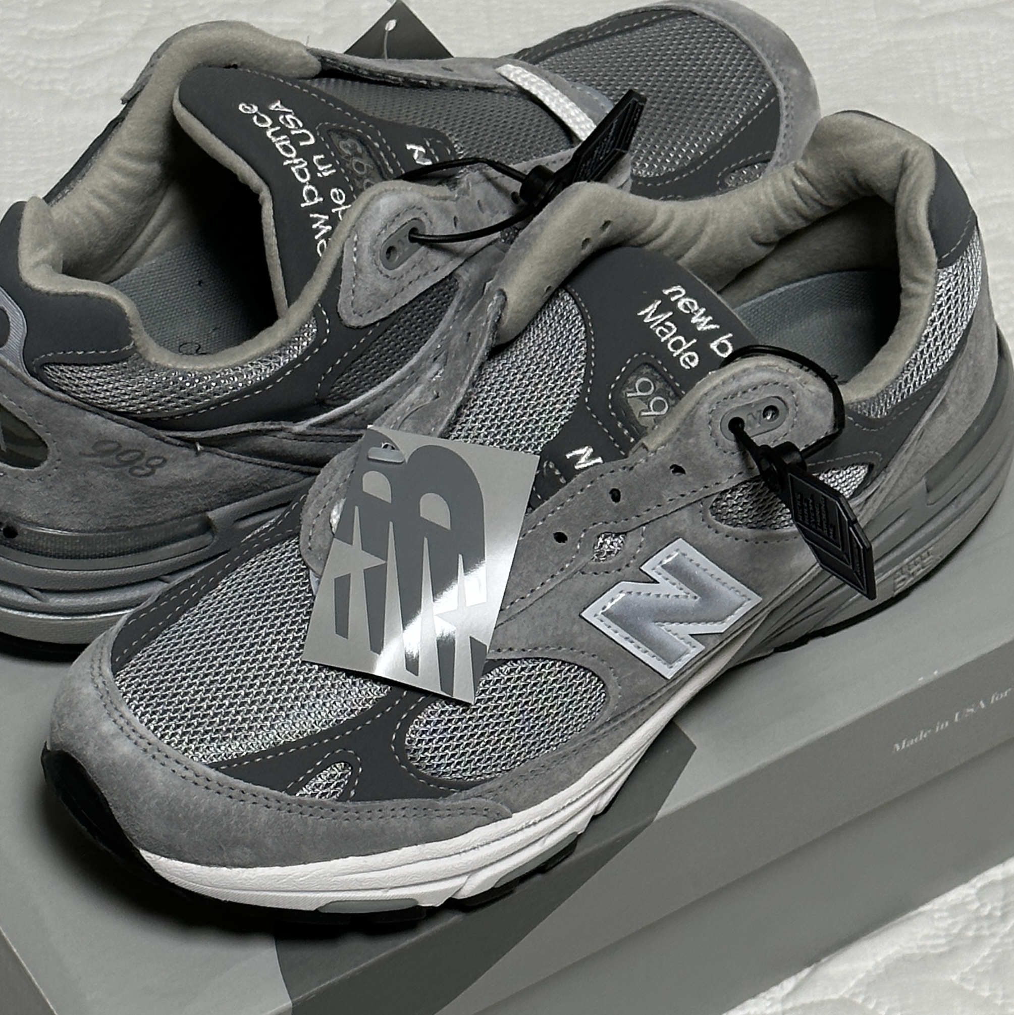 New Balance 993 Made in USA Grey - D Standard 착용 스타일