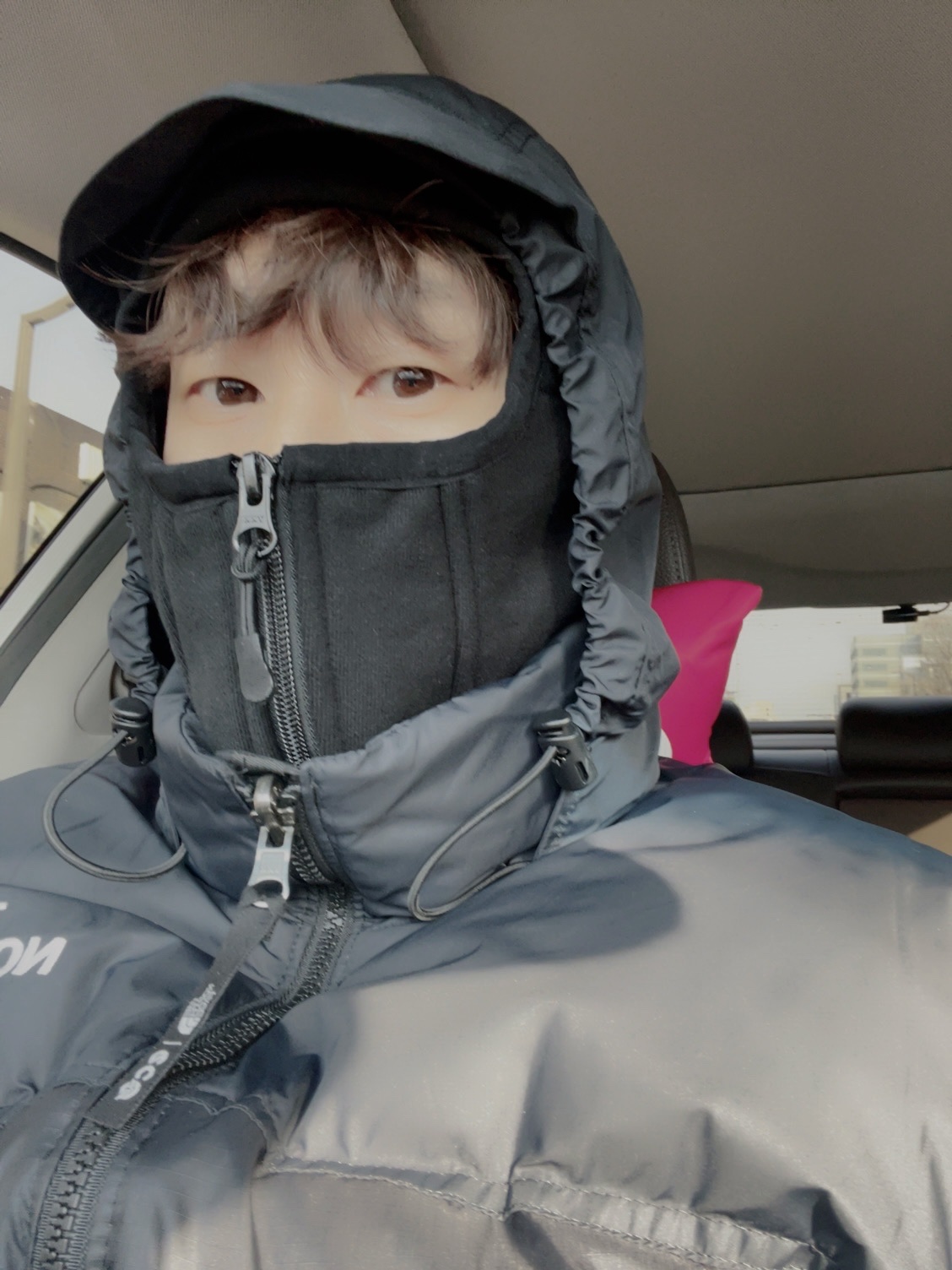 Undermycar Marshall Chest Pocket Balaclava Zip-Up Cariair - 22SS, The North Face 1996 Eco Nuptse Jacket Black 착용 스타일 - 1