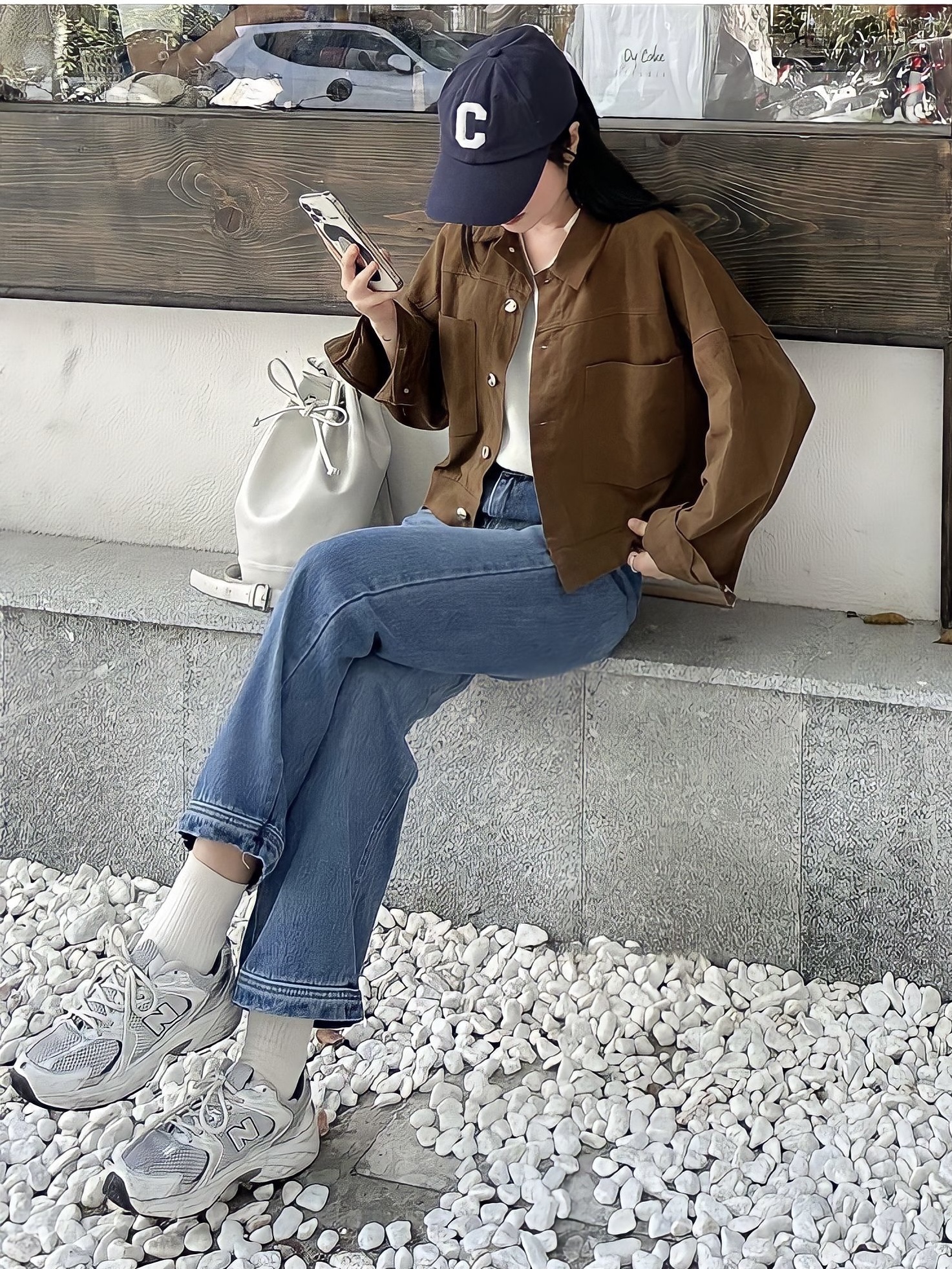 New Balance 530 White 착용 스타일 - 1
