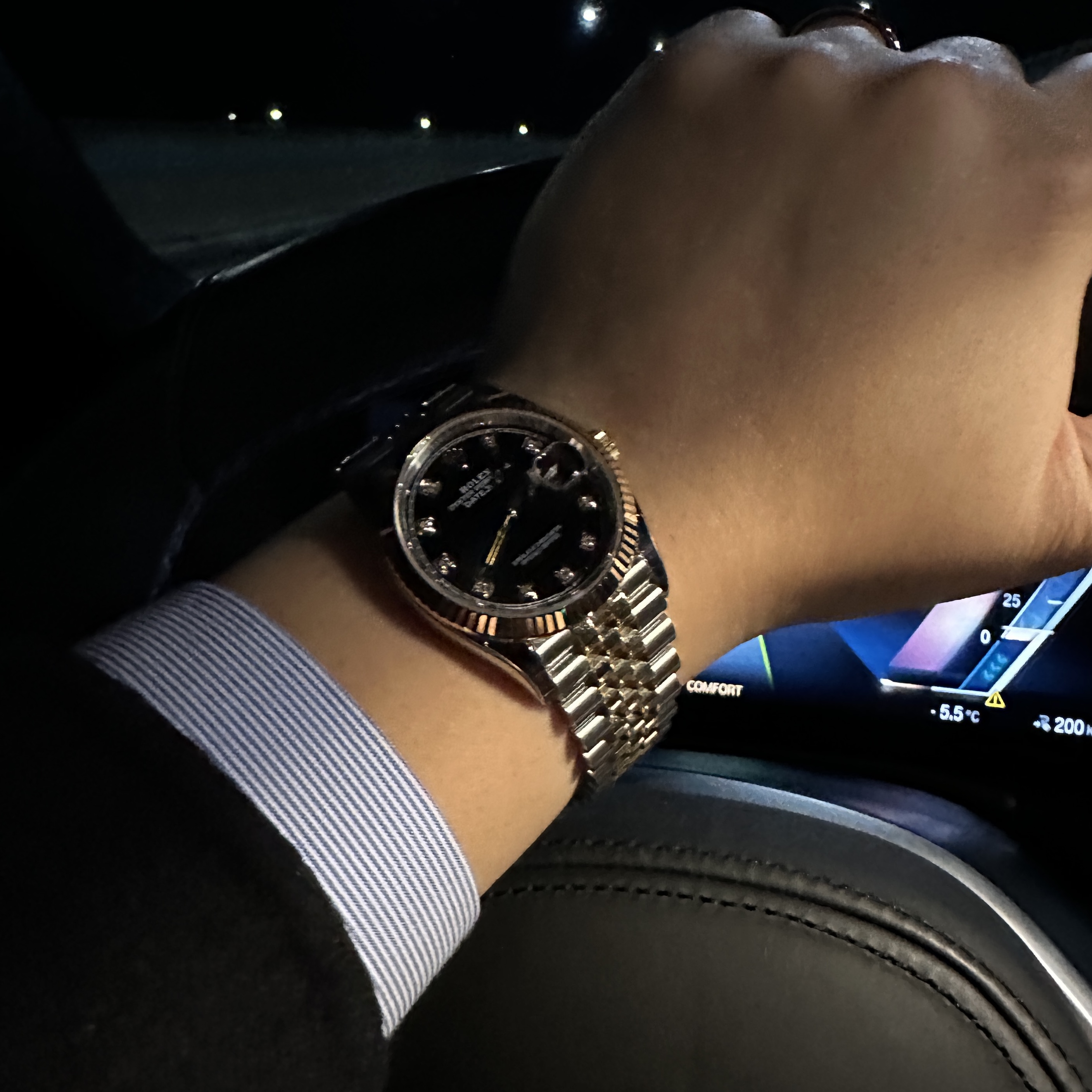 Rolex Datejust 36mm 126233 Bright Black Diamond-Set Jubilee 착용 스타일
