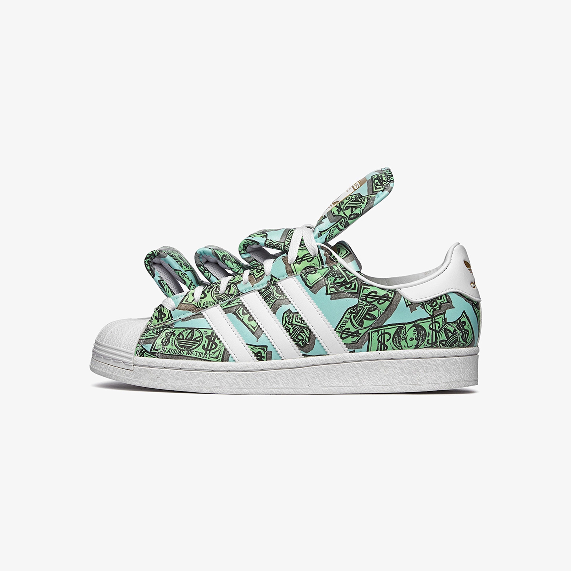 Adidas x Jeremy Scott Superstar Money Print 착용 스타일 - 3