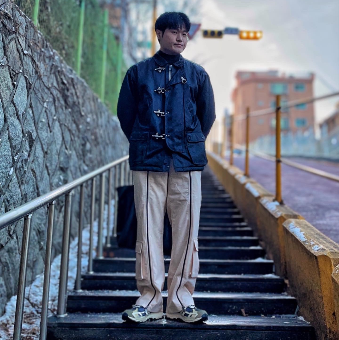 Adidas x Song for the Mute Shadowturf Core Black 착용 스타일 - 1