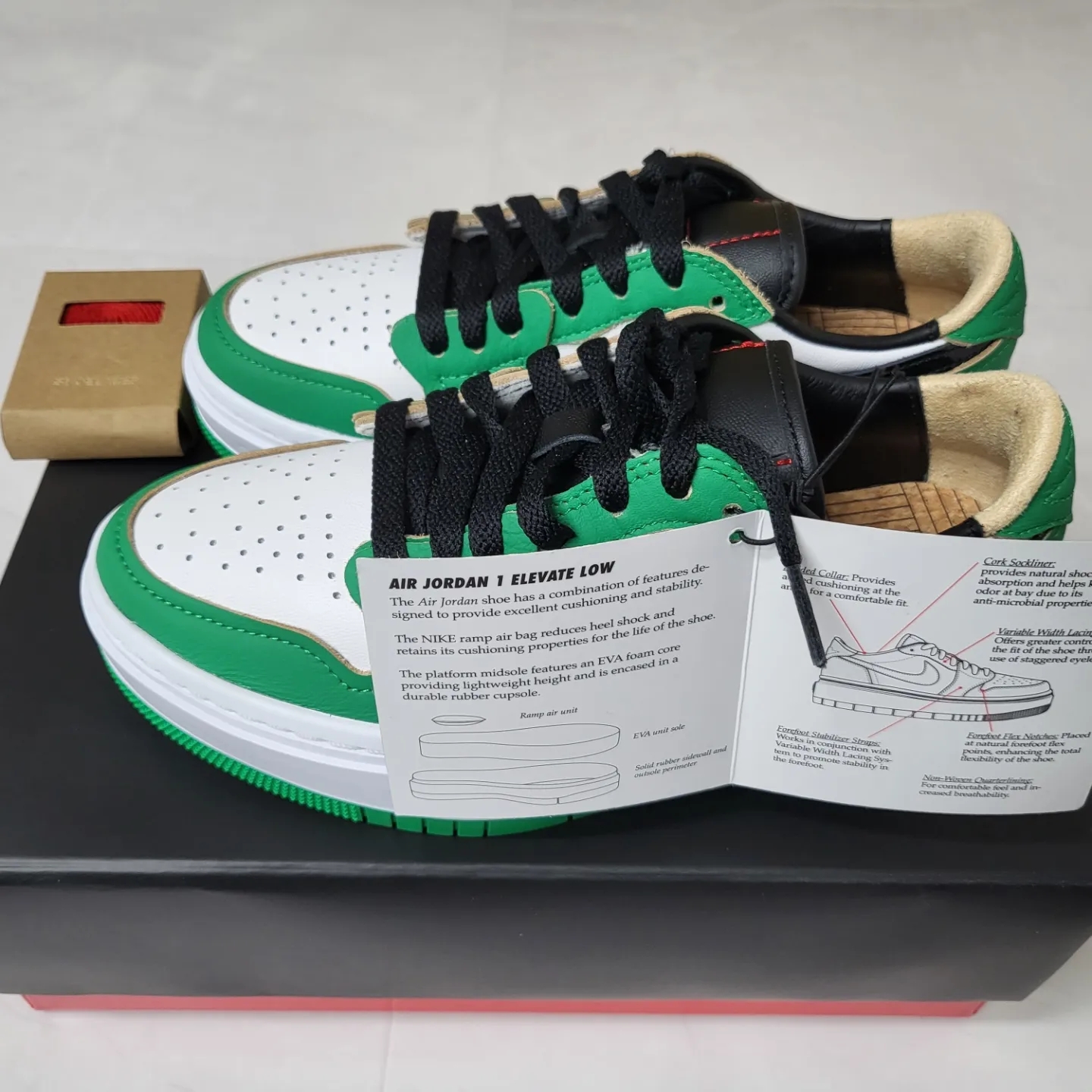 (W) Jordan 1 Elevate Low SE Lucky Green 착용 스타일 - 3
