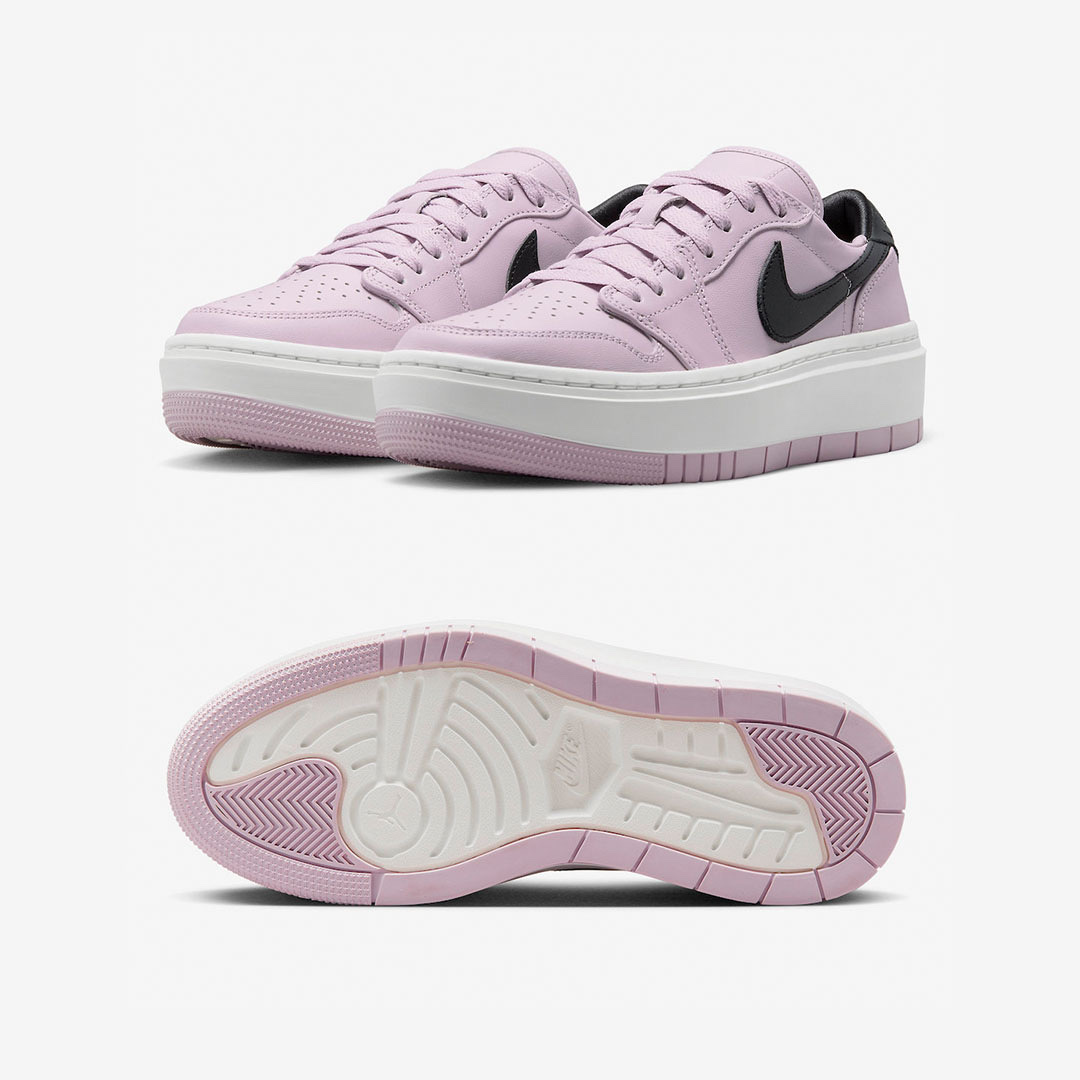 (W) Jordan 1 Elevate Low Iced Lilac Sail 착용 스타일 - 2