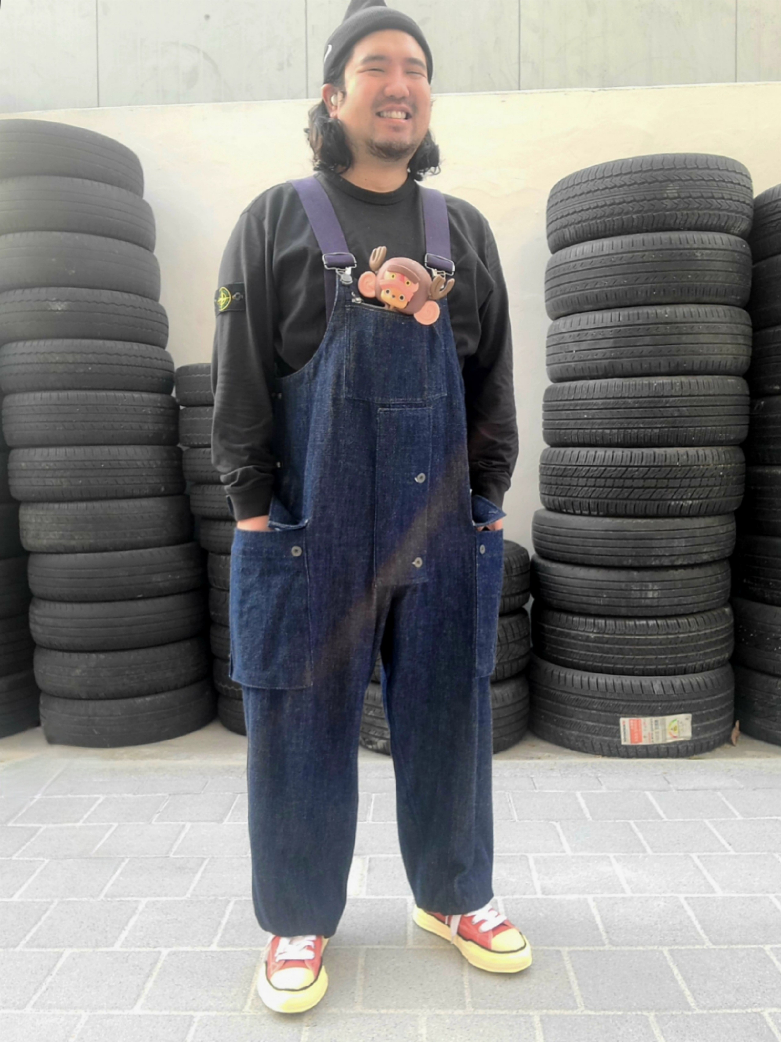 Maison Mihara Yasuhiro Peterson VL OG Sole Canvas Low-top Sneakers Orange, Nike x Stussy NRG Cuffed Beanie Black 착용 스타일 - 2