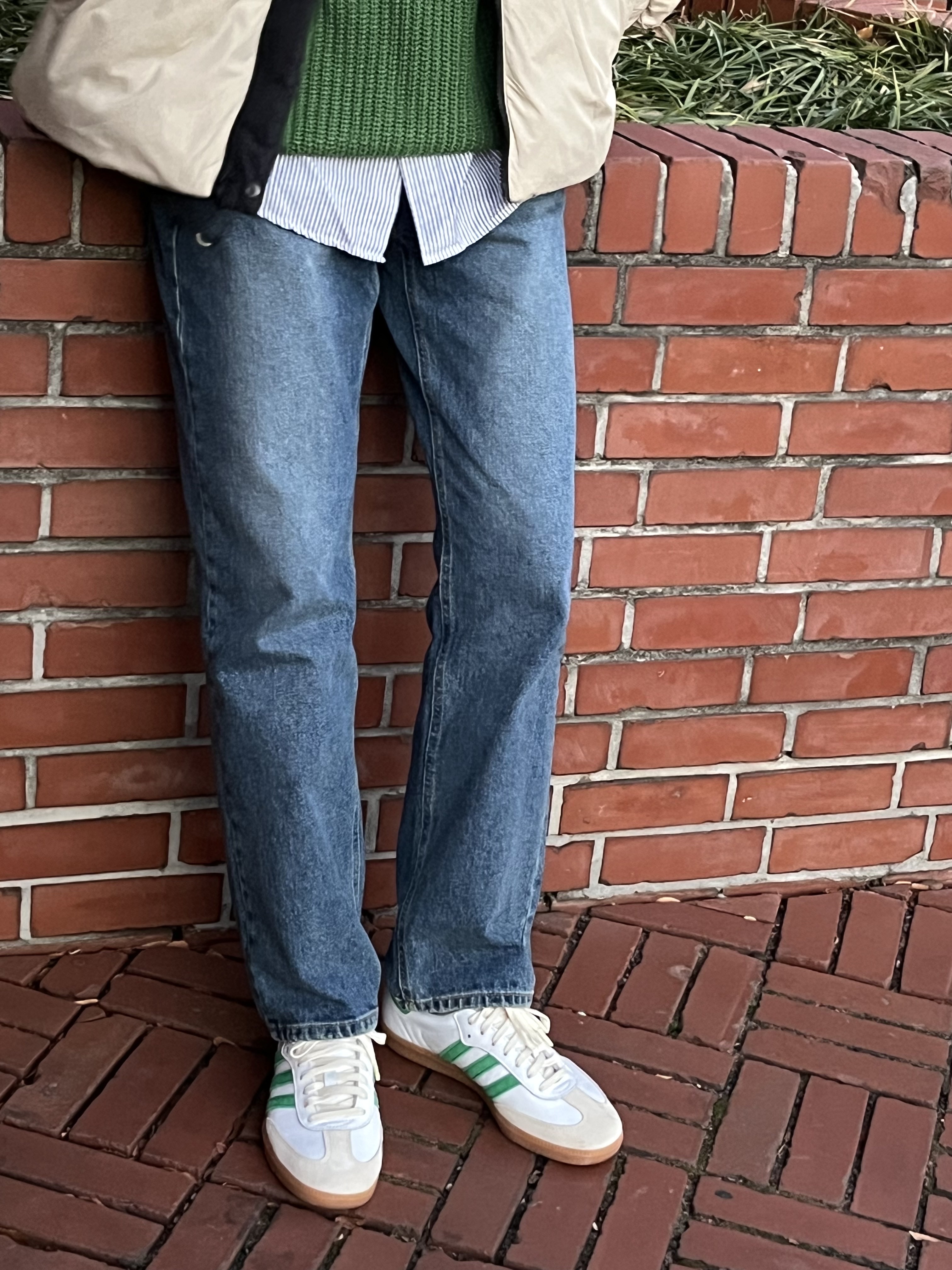 Adidas x Sporty & Rich Samba OG Cloud White Green 착용 스타일 - 3