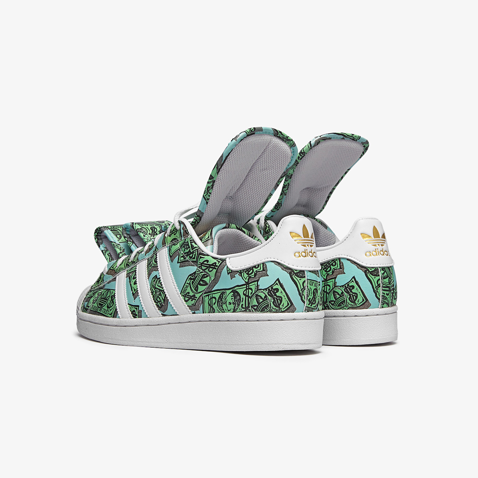 Adidas x Jeremy Scott Superstar Money Print 착용 스타일 - 4