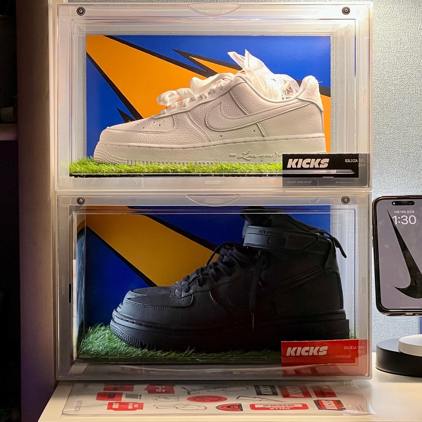 Nike x Drake Nocta Air Force 1 Low SP Certified Lover Boy White, Nike Air Force 1 High Gore-Tex Boot Anthracite 착용 스타일 - 1