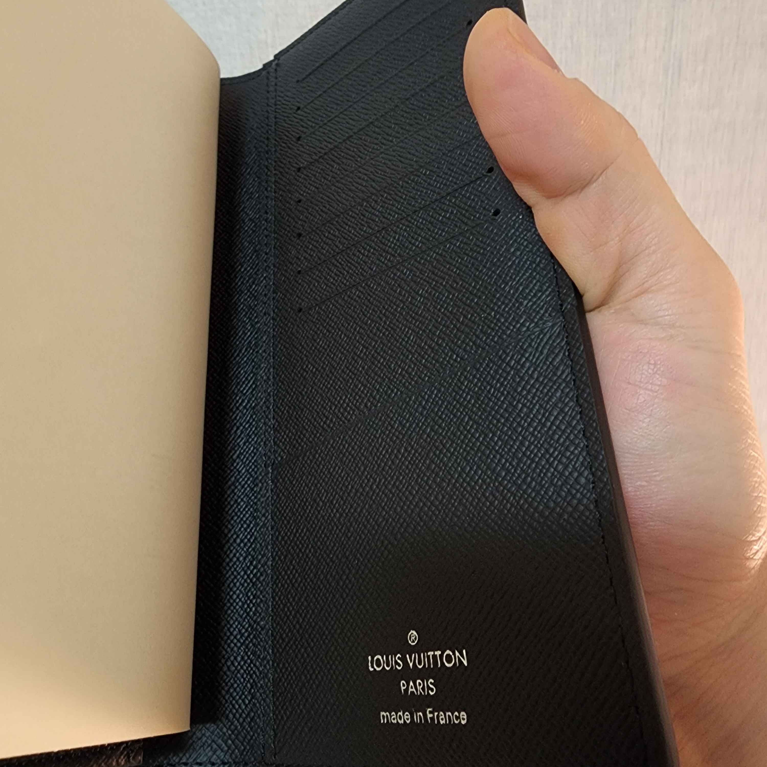 Louis Vuitton Brazza Wallet Monogram Eclipse 착용 스타일 - 2