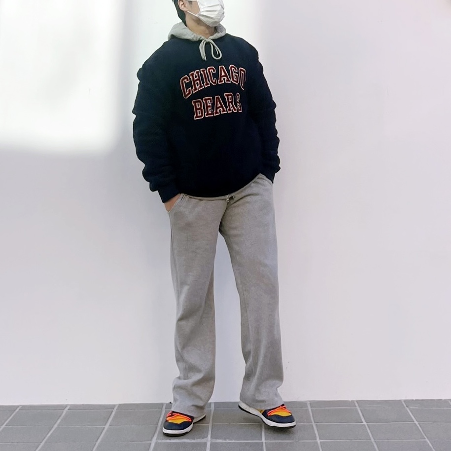 Nike x Off-White Dunk Low University Gold Midnight Navy 착용 스타일