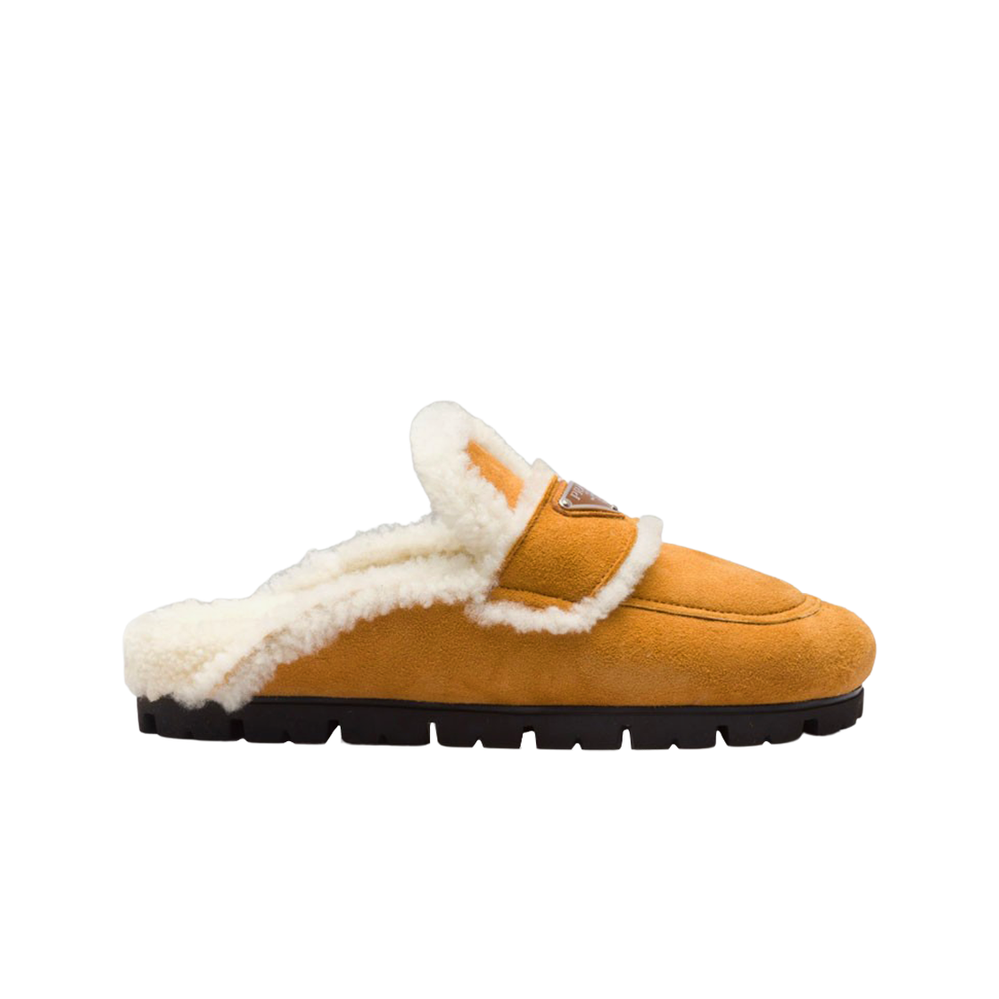 (W) 프라다 셔링 슬리퍼 코냑((W) Prada Shearling Slippers Cognac) - 1