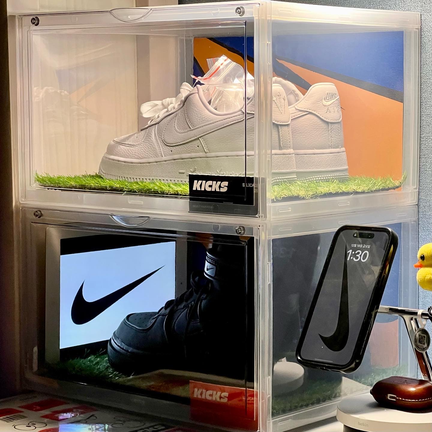 Nike x Drake Nocta Air Force 1 Low SP Certified Lover Boy White, Nike Air Force 1 High Gore-Tex Boot Anthracite 착용 스타일 - 2