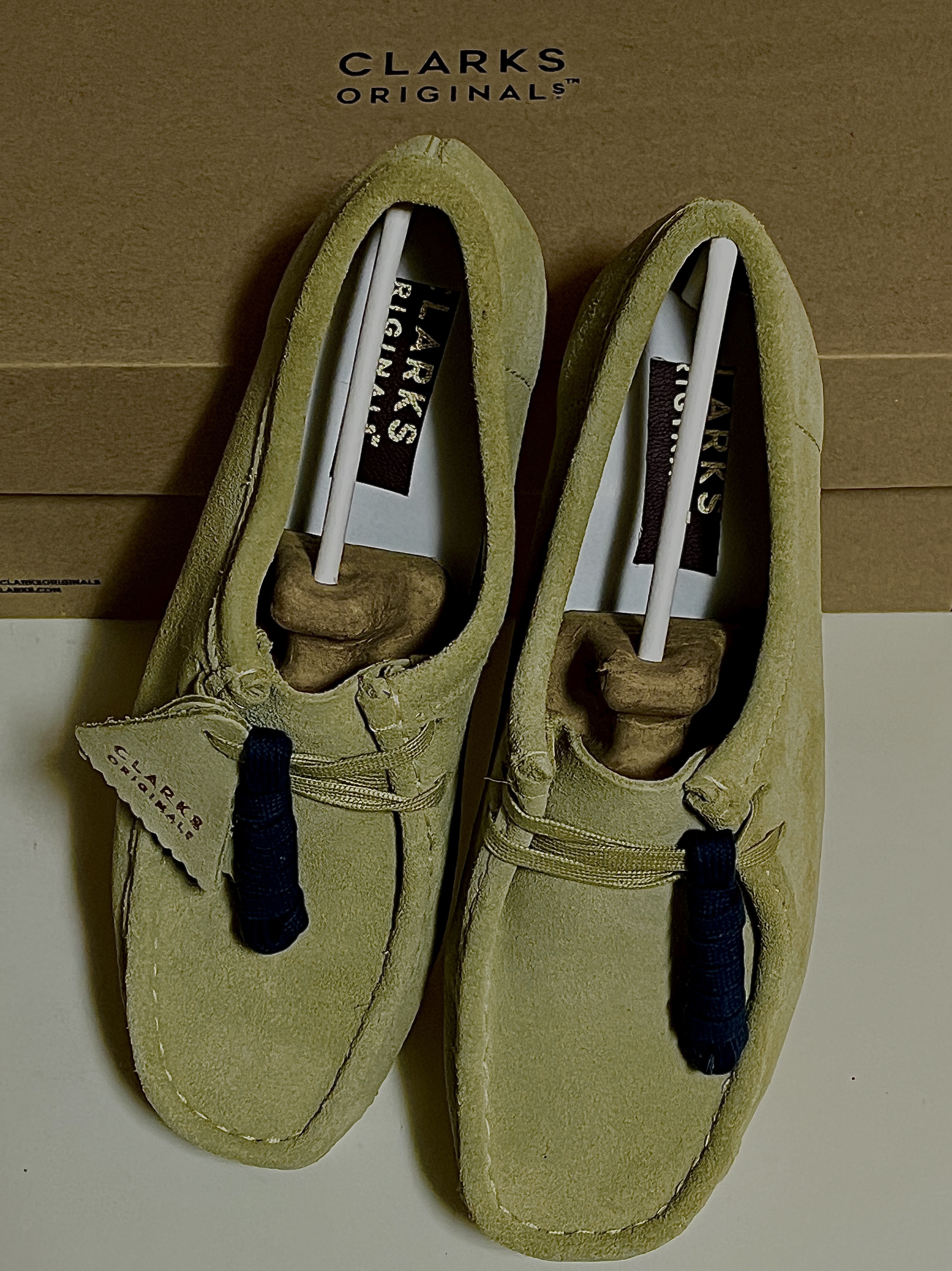 (W) Clarks Wallabee Maple Suede 착용 스타일 - 1