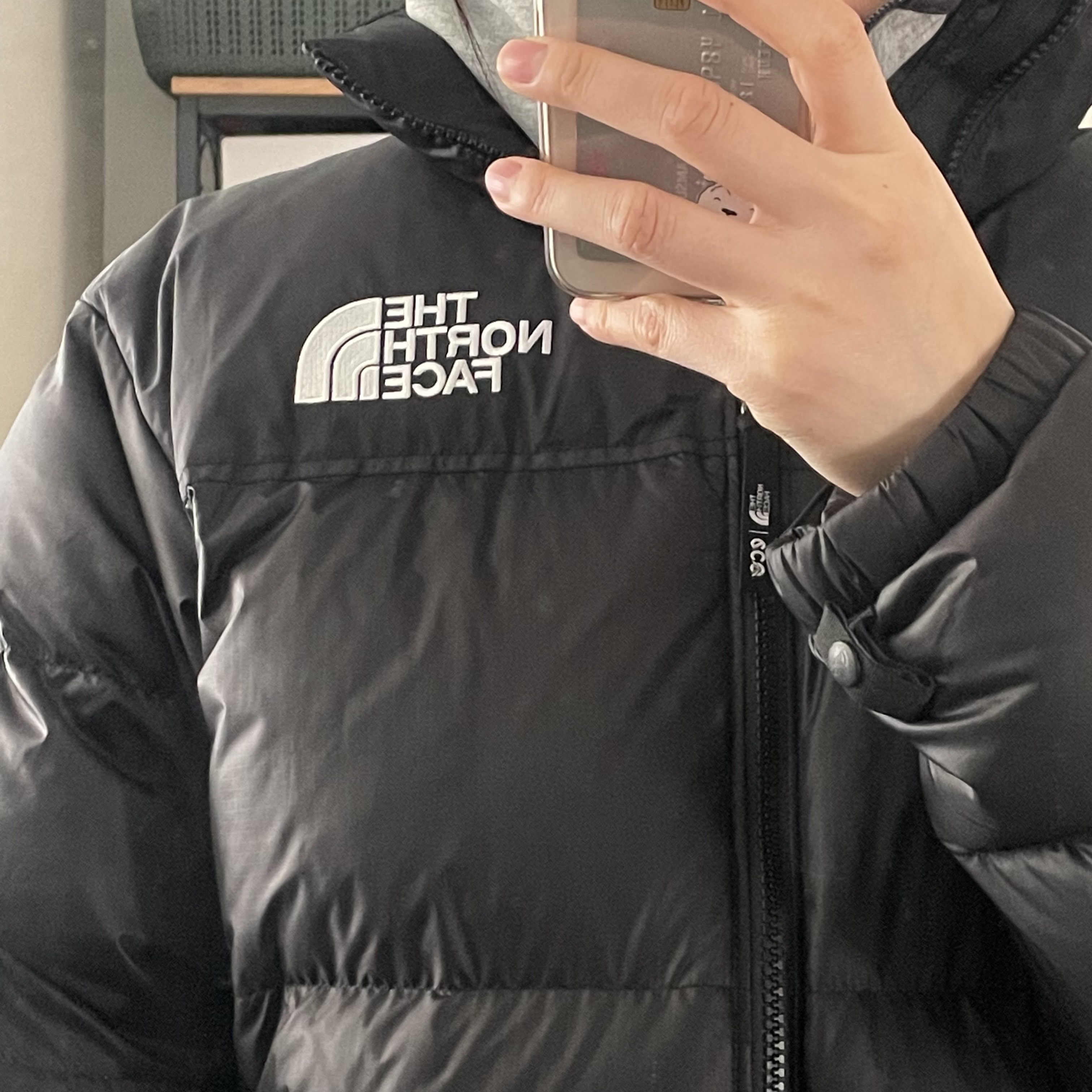 The North Face 1996 Eco Nuptse Jacket Black 착용 스타일 - 1