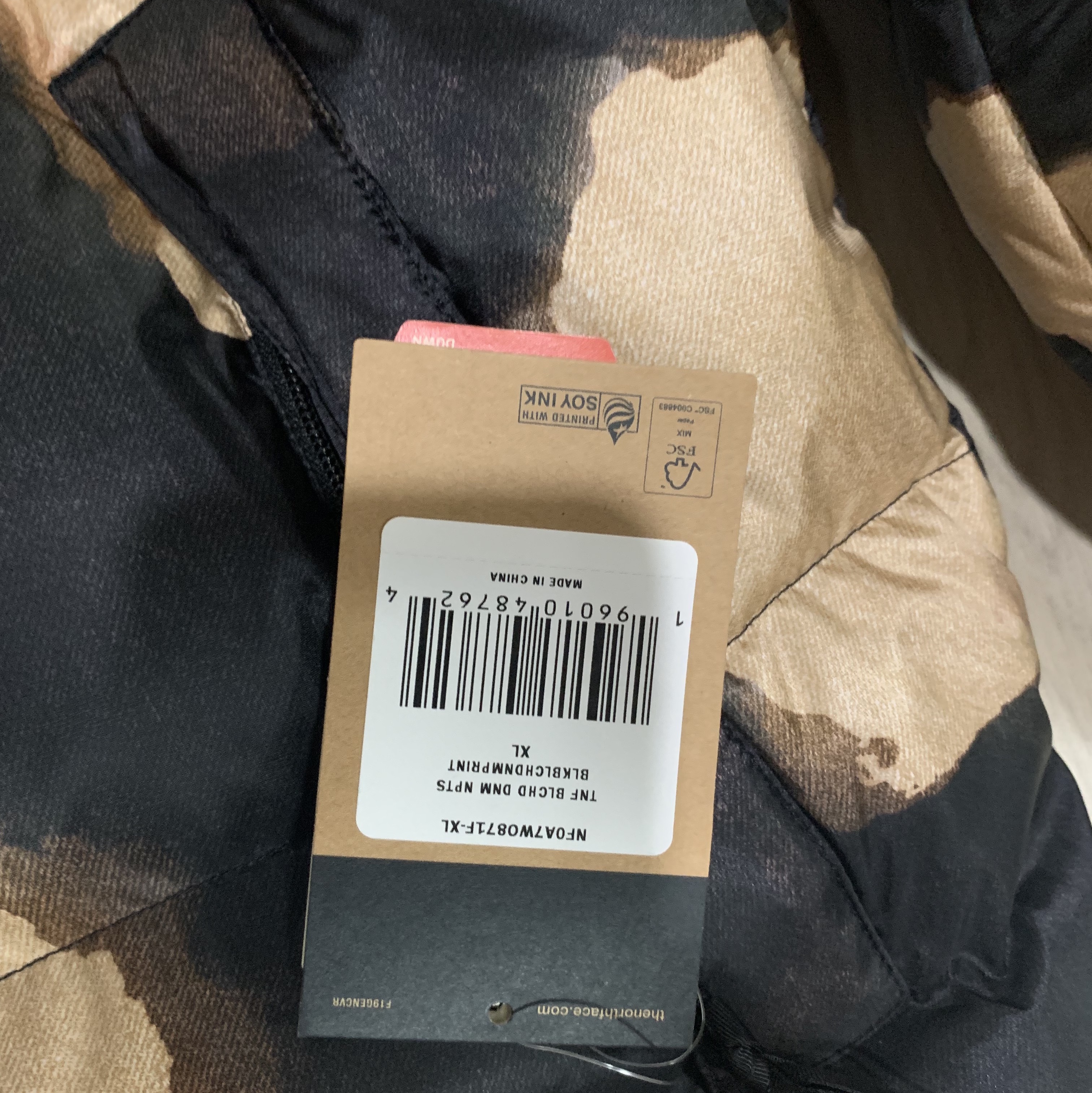 Supreme x The North Face Bleached Denim Print Nuptse Jacket Black - 21FW 착용 스타일