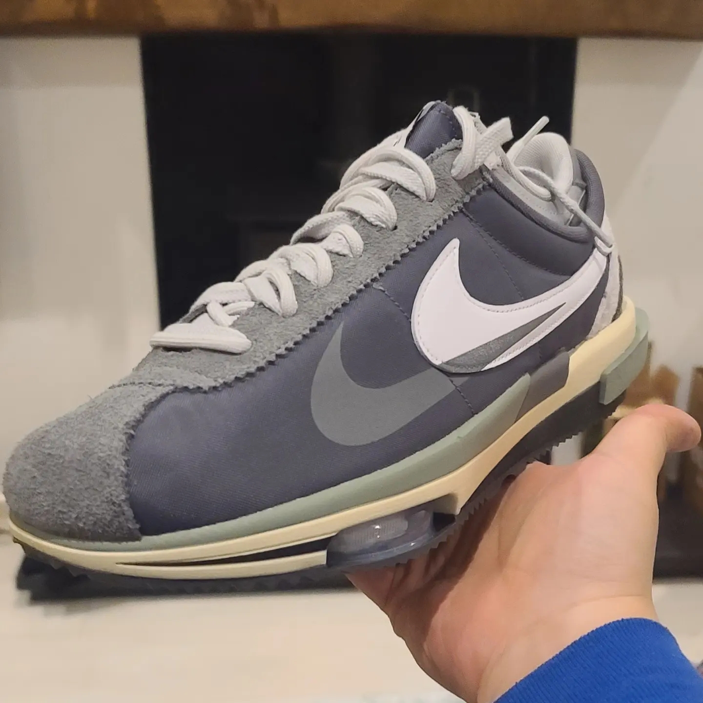Nike x Sacai Zoom Cortez SP Iron Grey 착용 스타일