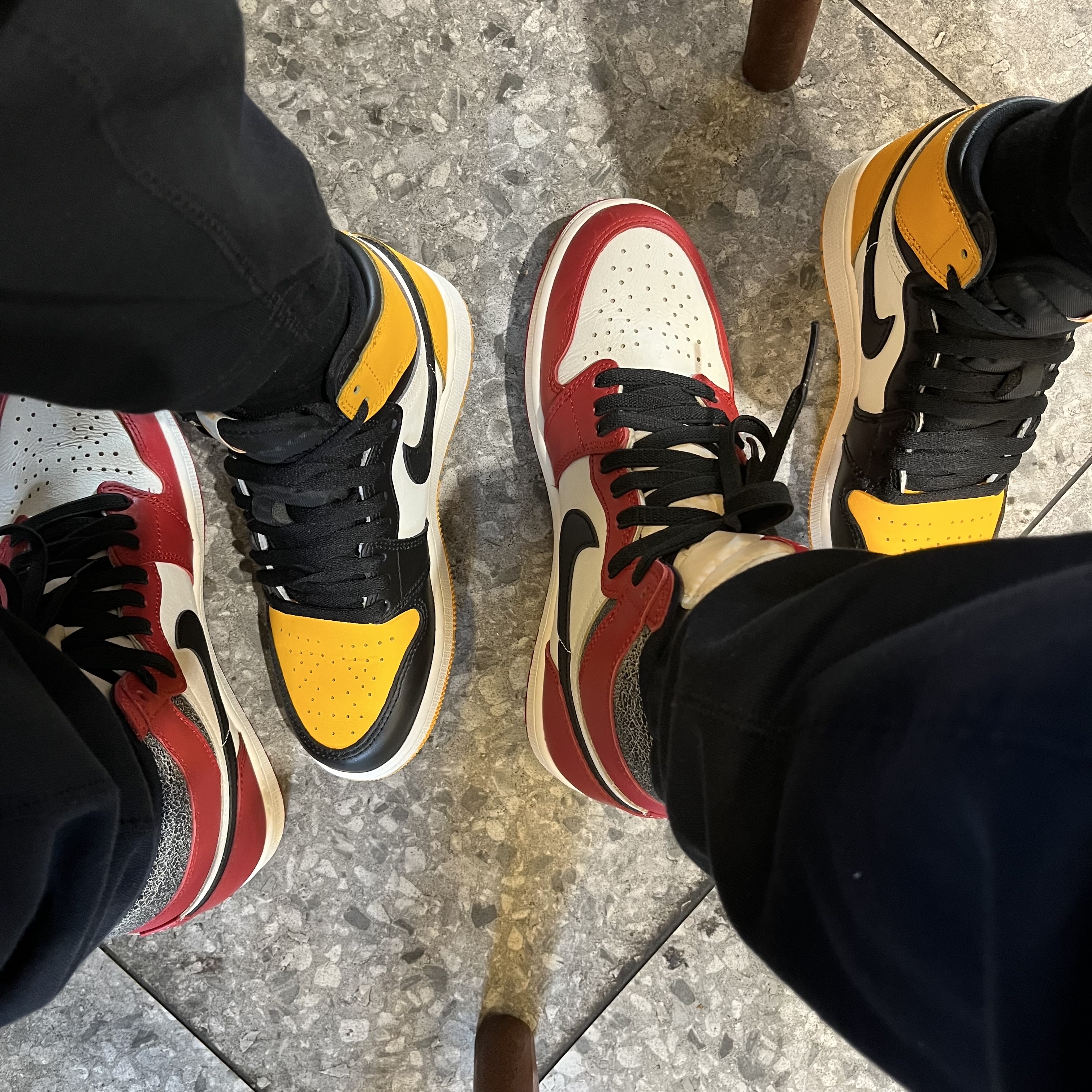 Jordan 1 Retro High OG Chicago 2022, (GS) Jordan 1 Retro High OG Taxi 착용 스타일