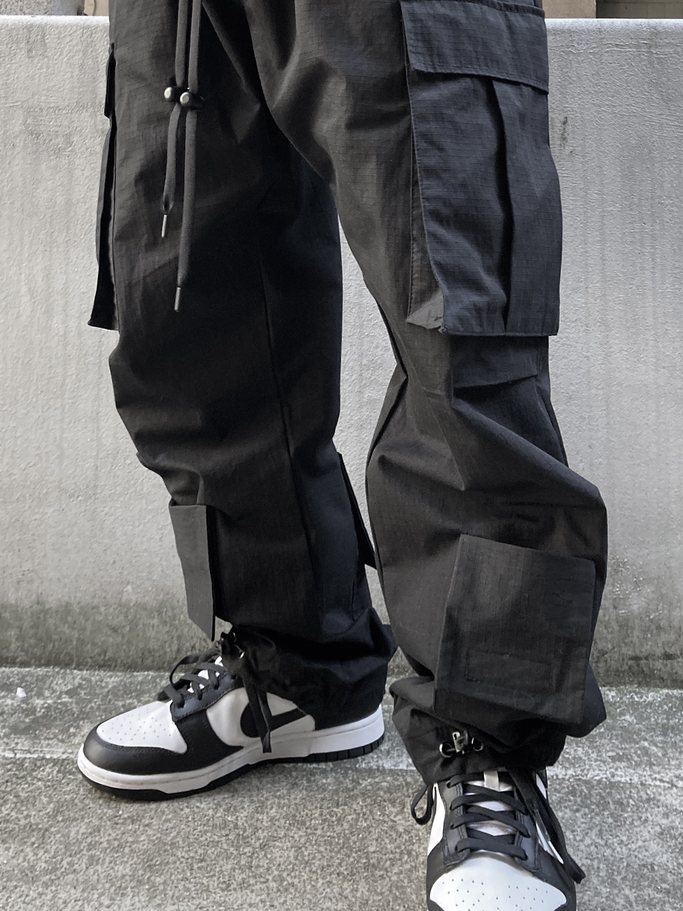 Nike Dunk Low Retro Black 착용 스타일 - 4