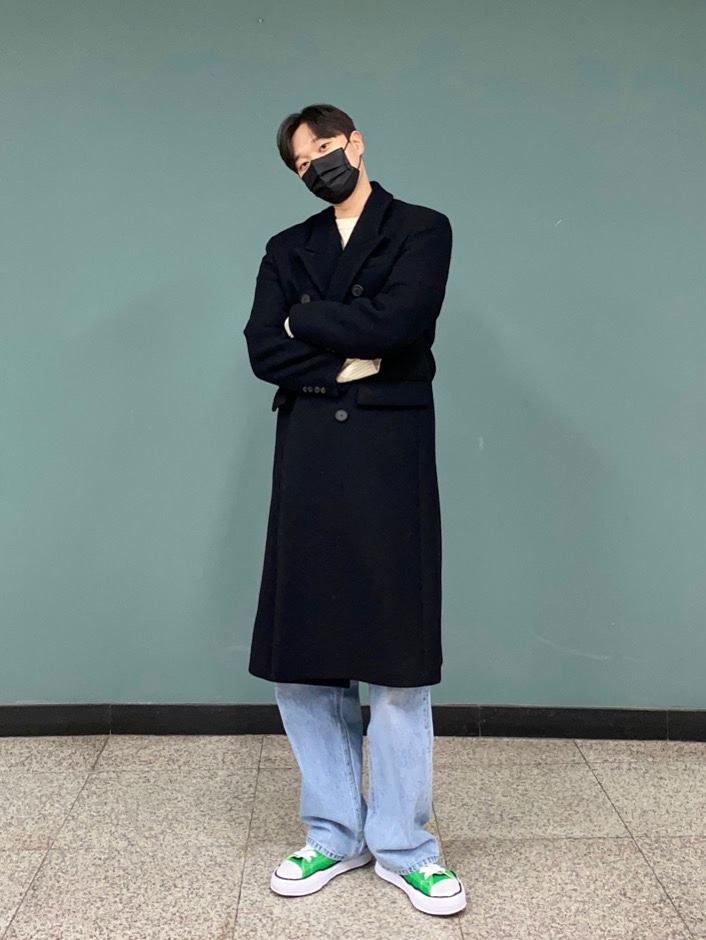 Maison Mihara Yasuhiro Peterson OG Sole Canvas Low Sneakers Green 착용 스타일 - 1