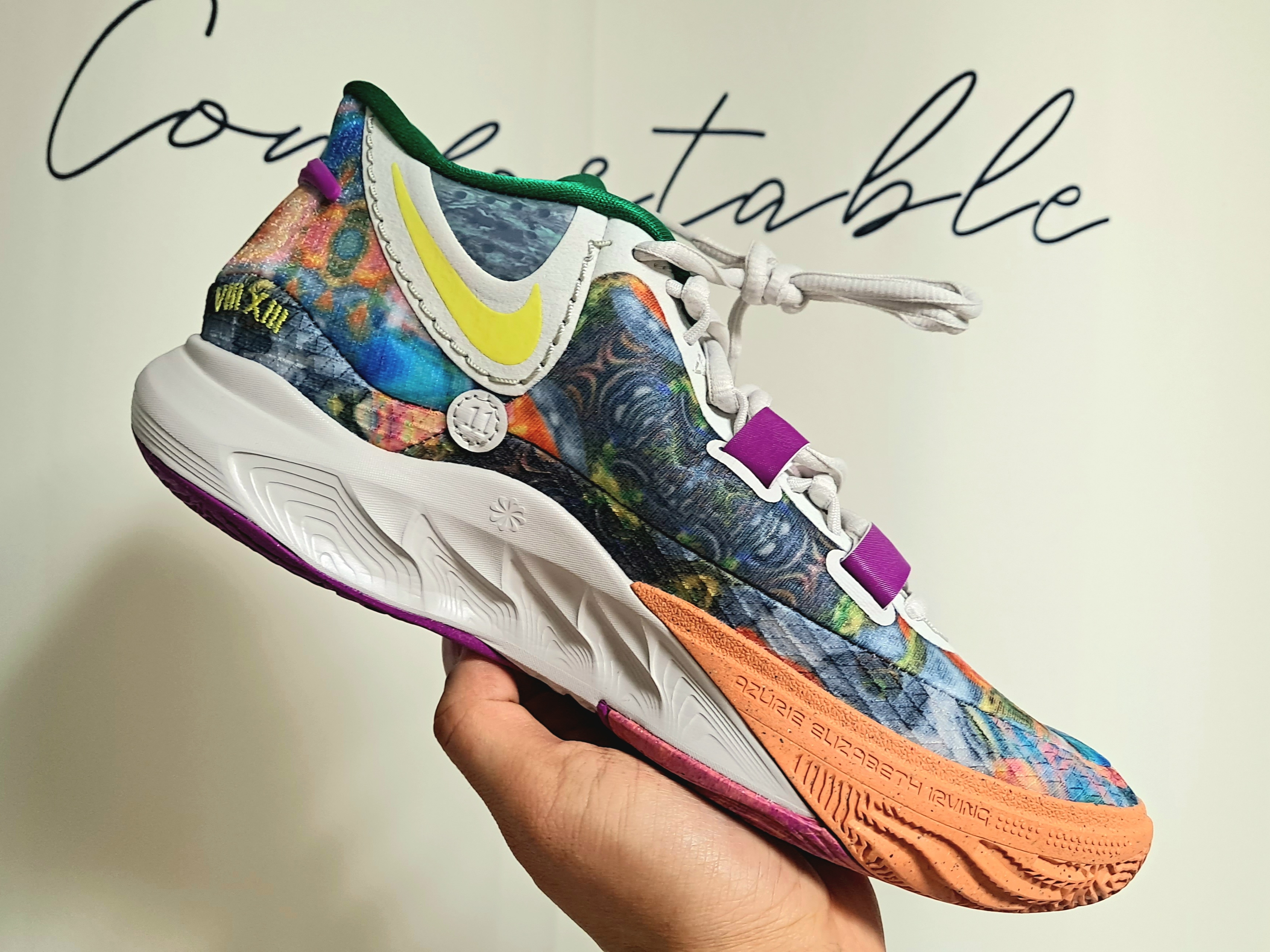 Nike Kyrie 8 Light Bone Yellow Strike 착용 스타일 - 2