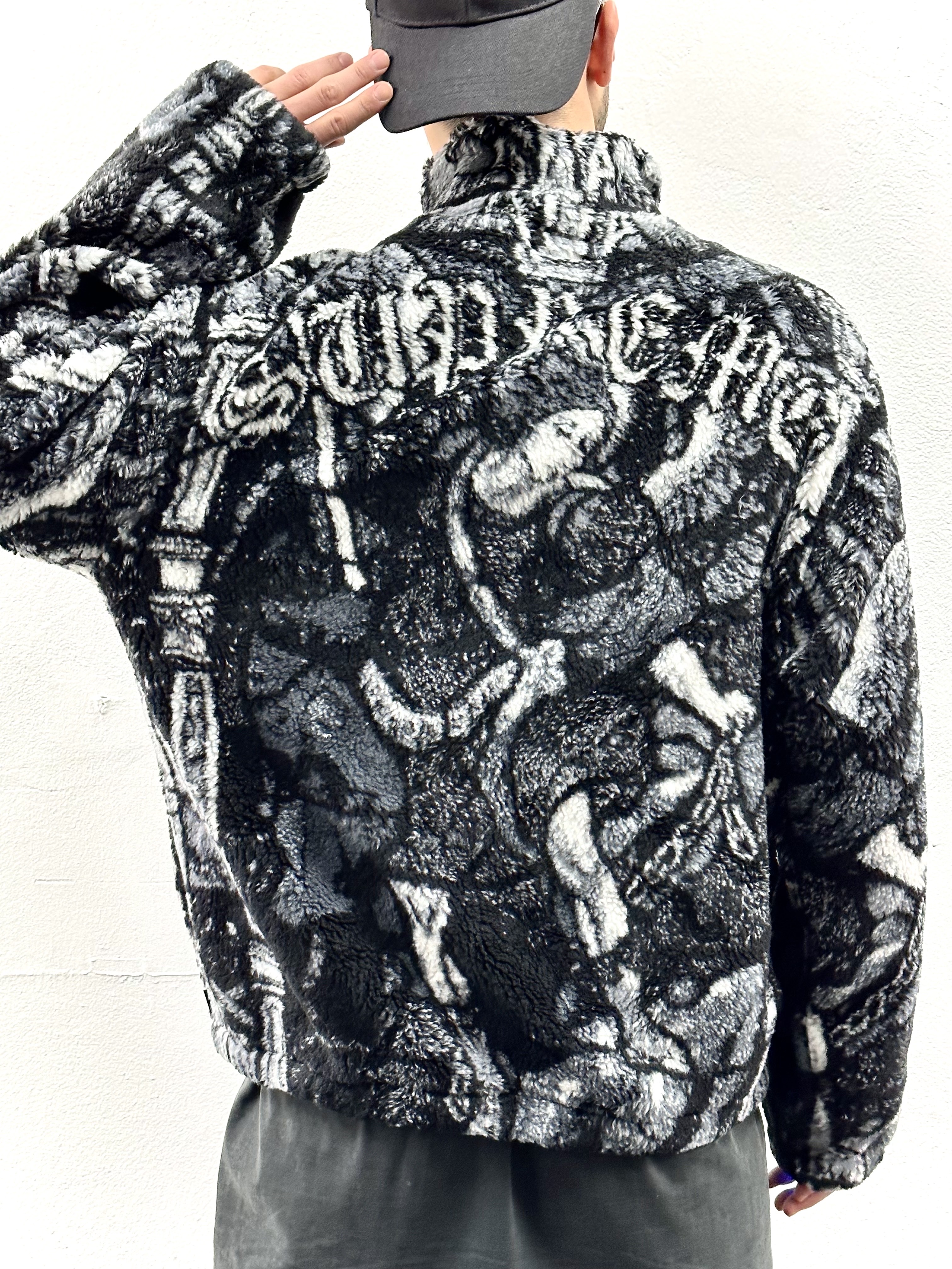 Supreme Saint Michael Fleece Jacket Black - 21SS 착용 스타일