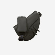 Dior Maxi Saddle Bag Grained Calfskin Black