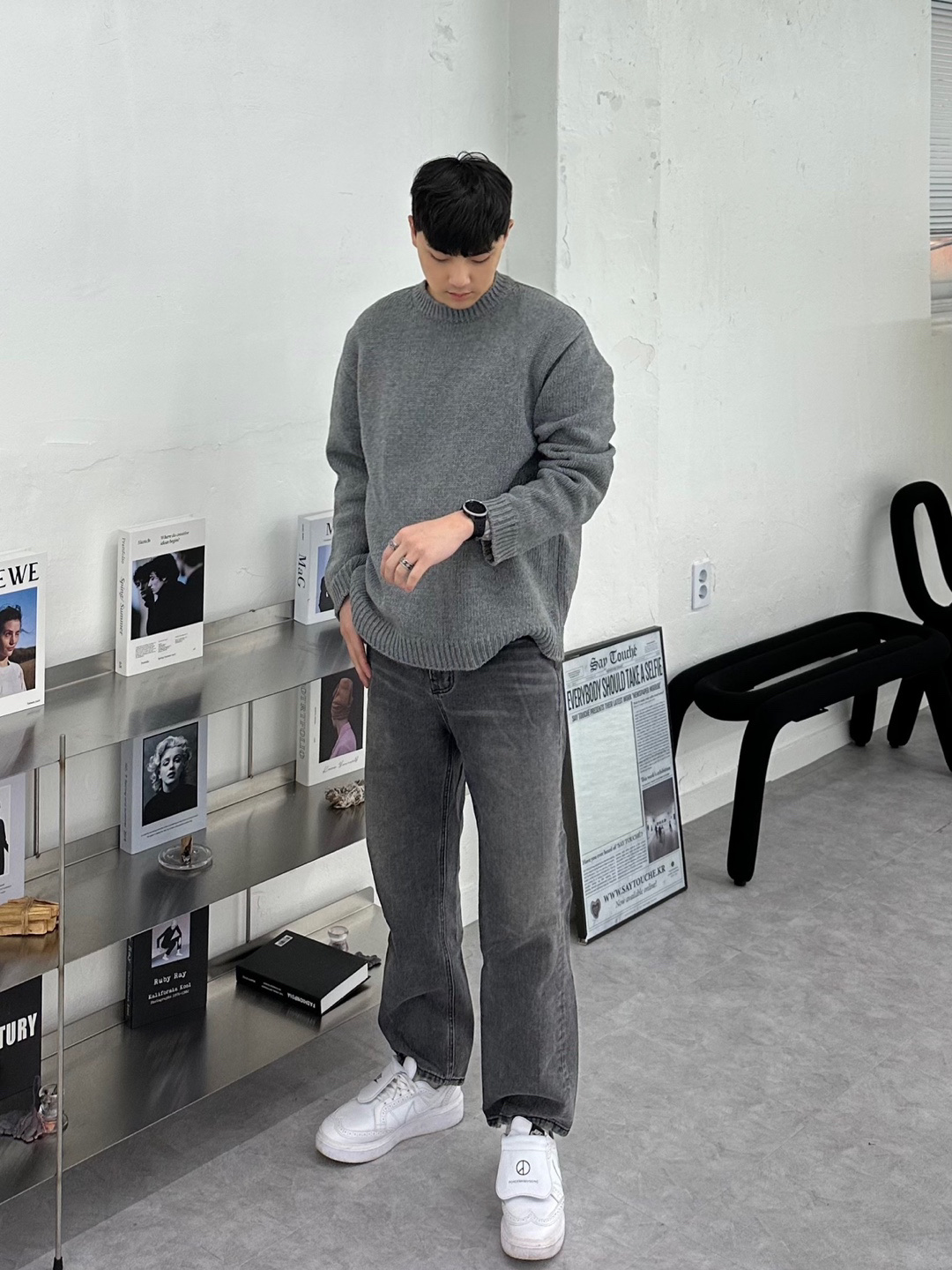 Nike x Peaceminusone Kwondo1 White 착용 스타일